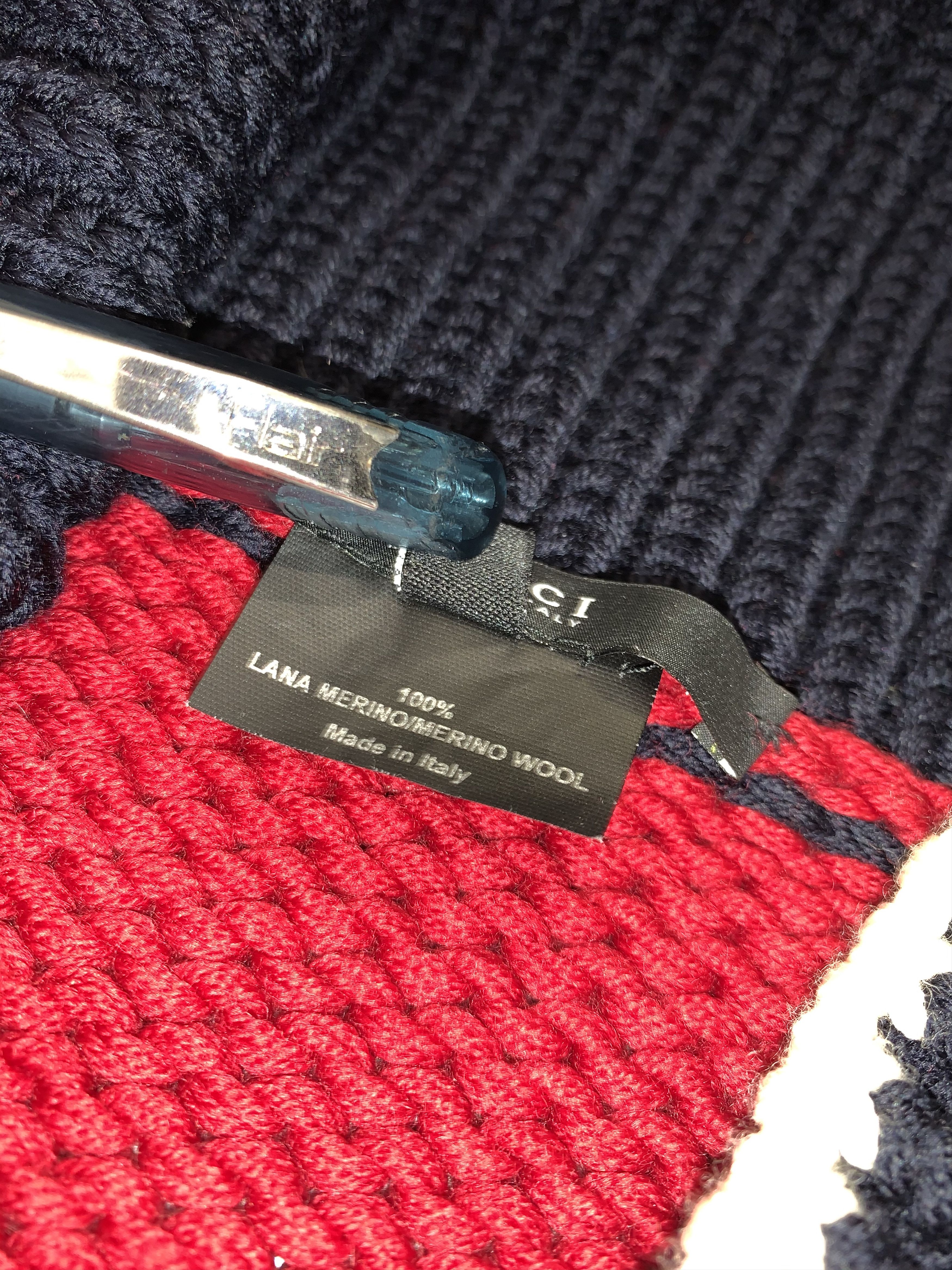 Gucci Tom Ford Era Sequin Collar Logo Gucci Handknit Wool Sweater Size US M / EU 48-50 / 2 - 15 Thumbnail