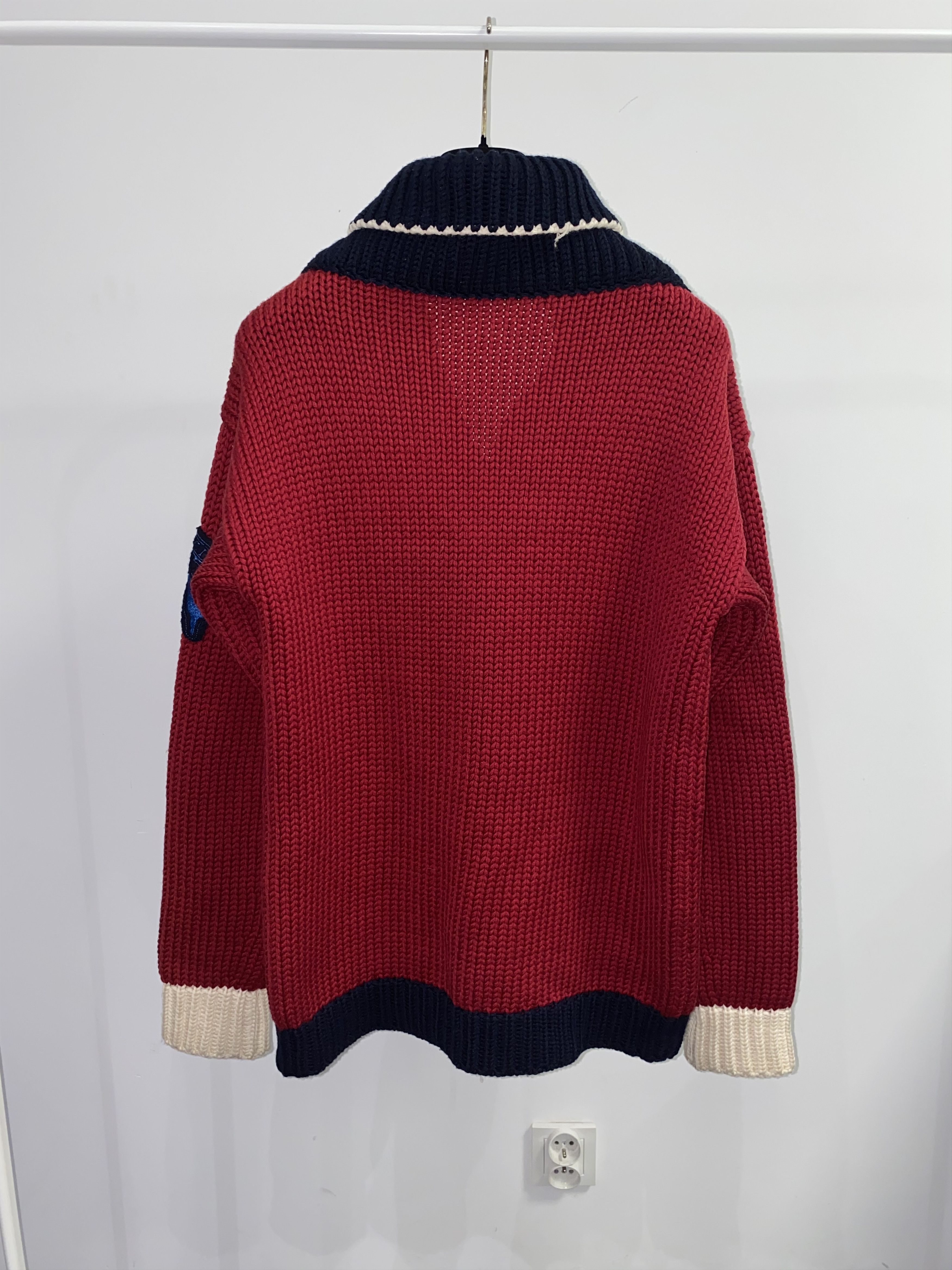 Gucci Tom Ford Era Sequin Collar Logo Gucci Handknit Wool Sweater Size US M / EU 48-50 / 2 - 4 Thumbnail