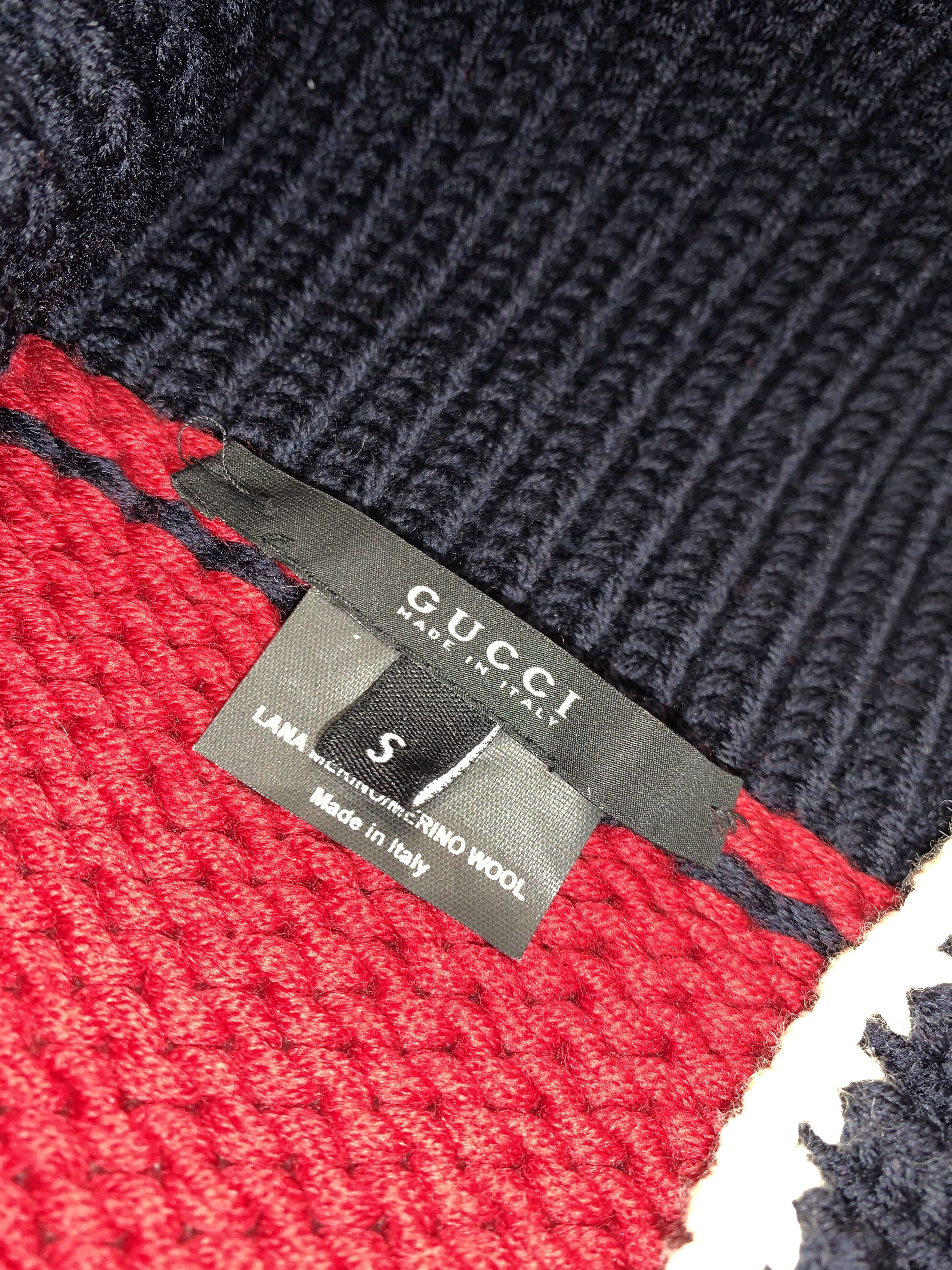 Gucci Tom Ford Era Sequin Collar Logo Gucci Handknit Wool Sweater Size US M / EU 48-50 / 2 - 14 Thumbnail