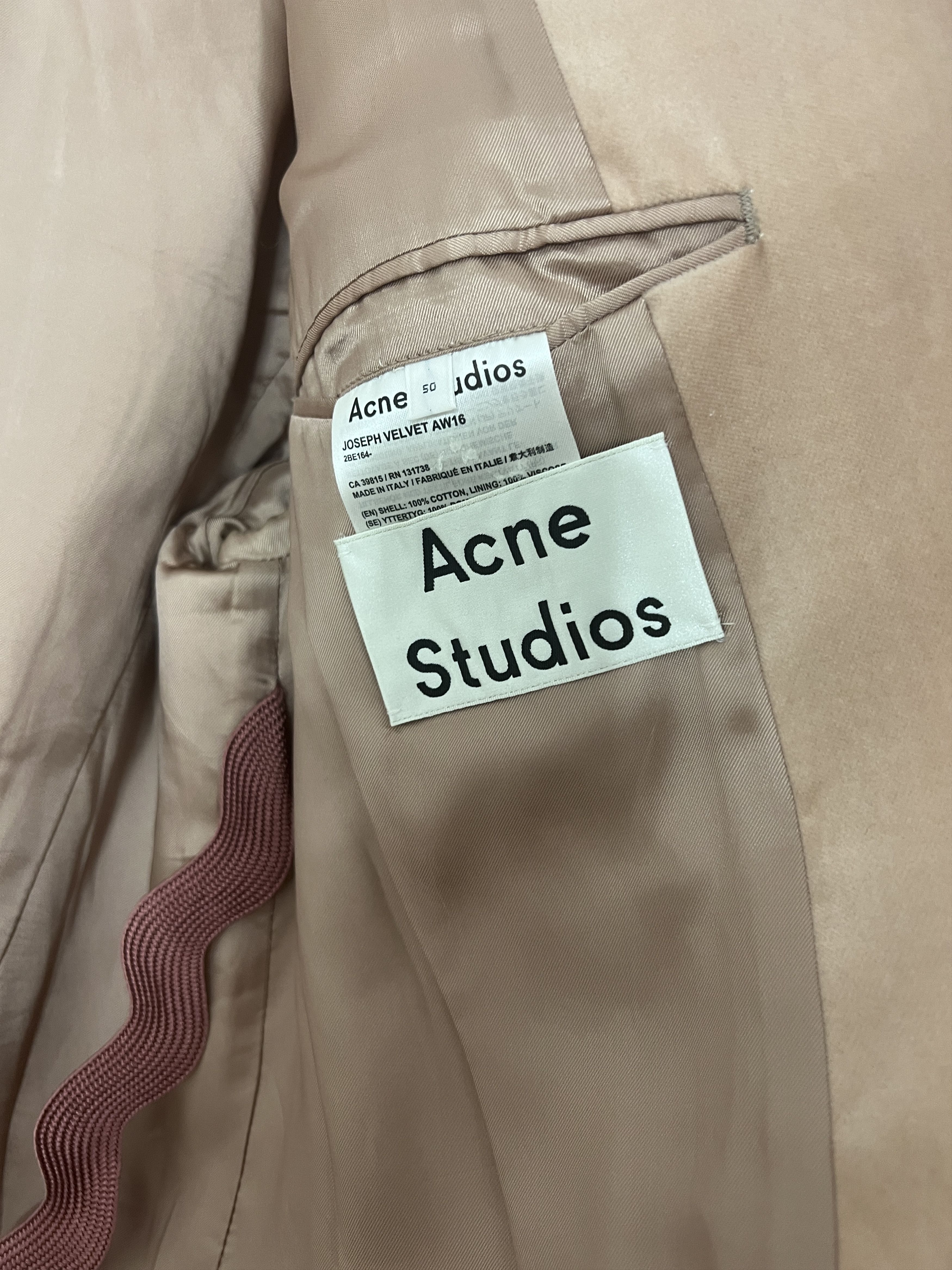 Acne Studios ACNE STUDIOS Joseph double-breasted cotton-velvet blazer Size 50S - 4 Thumbnail