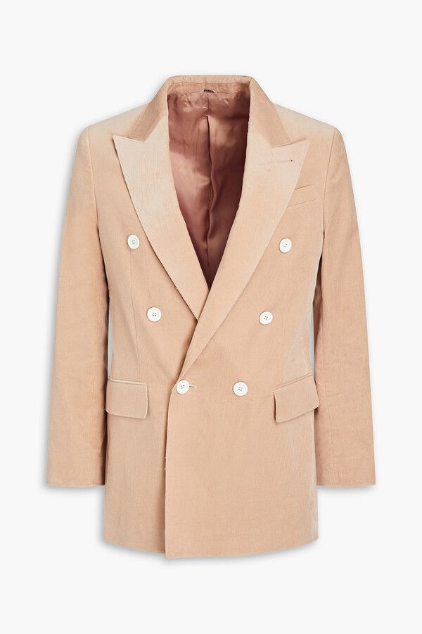 Acne Studios ACNE STUDIOS Joseph double-breasted cotton-velvet blazer Size 50S - 2 Thumbnail