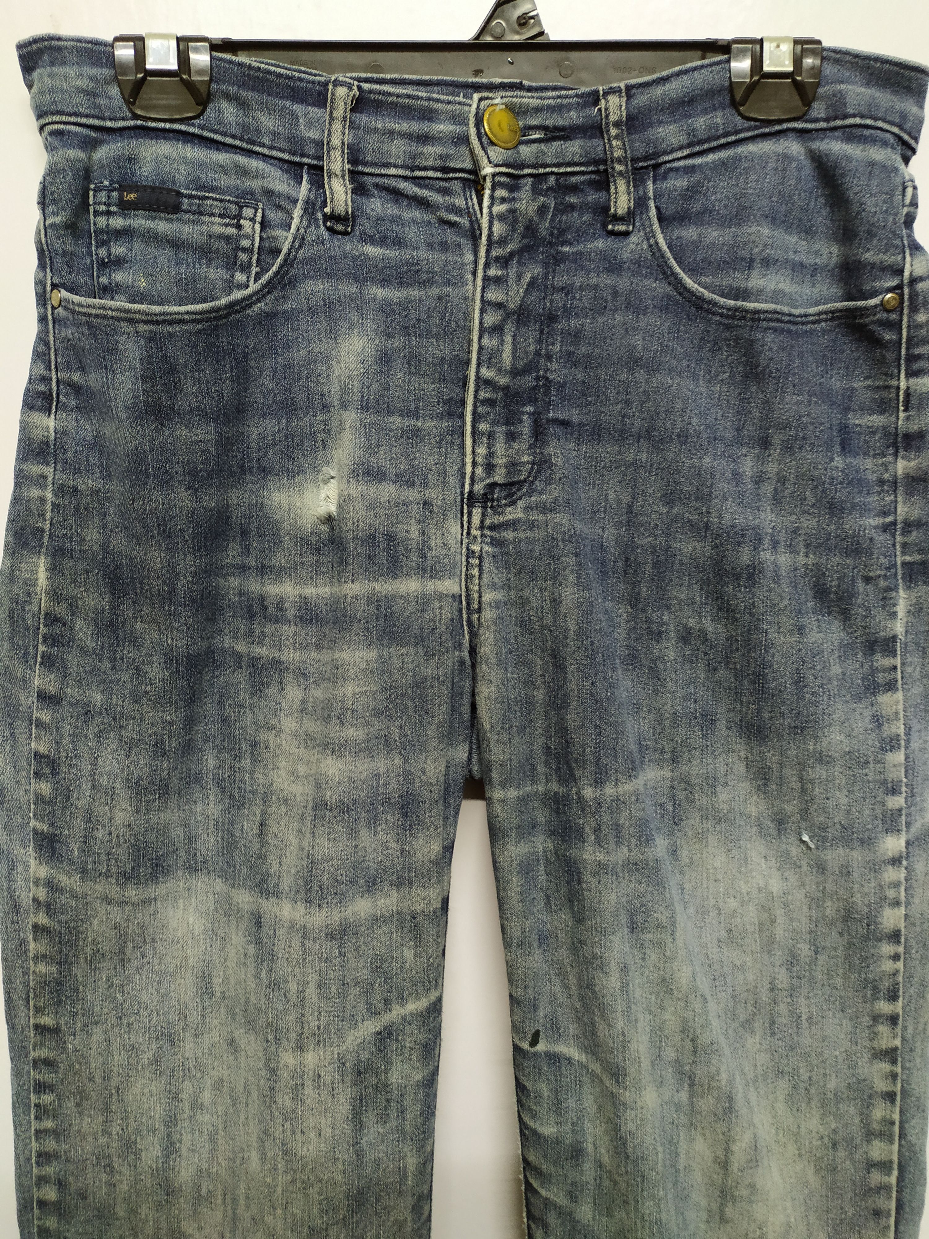 Jean × Lee LEE DISTRESSED DENIM JEAN PANTS Size US 30 / EU 46 - 4 Thumbnail