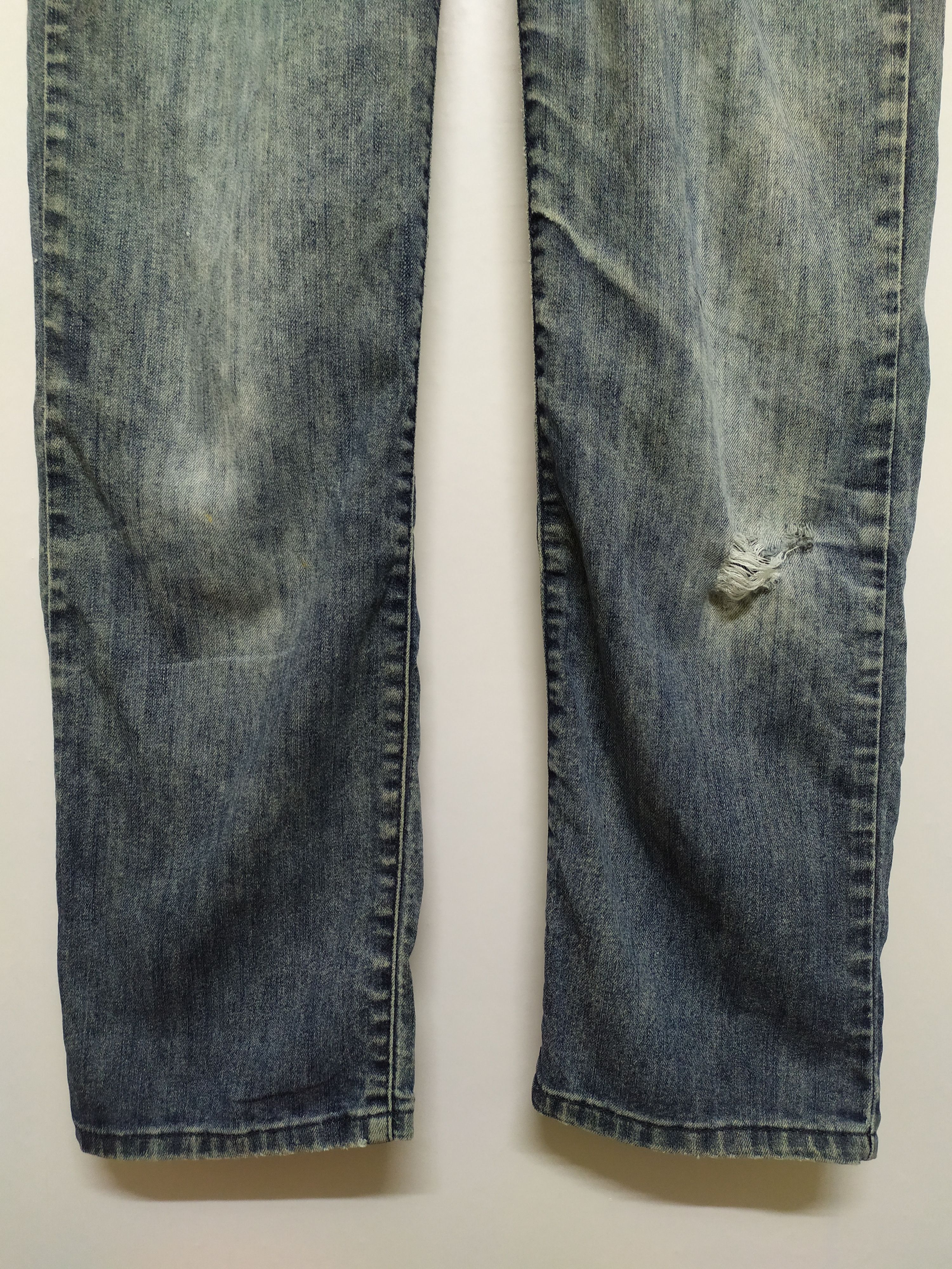 Jean × Lee LEE DISTRESSED DENIM JEAN PANTS Size US 30 / EU 46 - 6 Thumbnail
