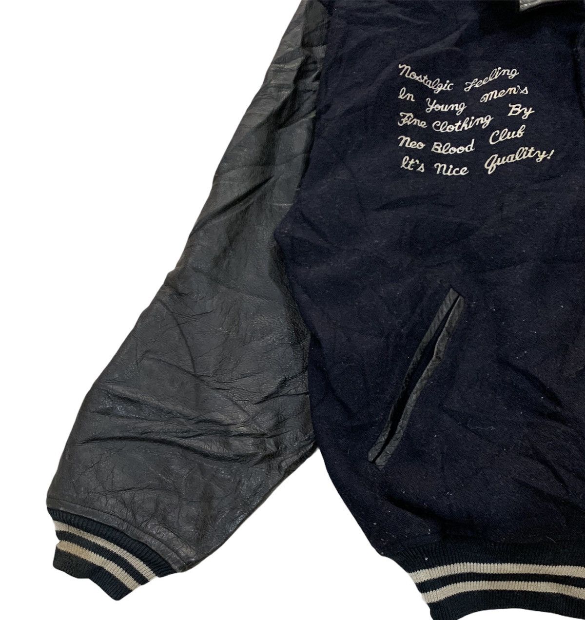 Japanese Brand 🔥Neo Blood Wool Leather Varsity Jacket Size US M / EU 48-50 / 2 - 5 Thumbnail