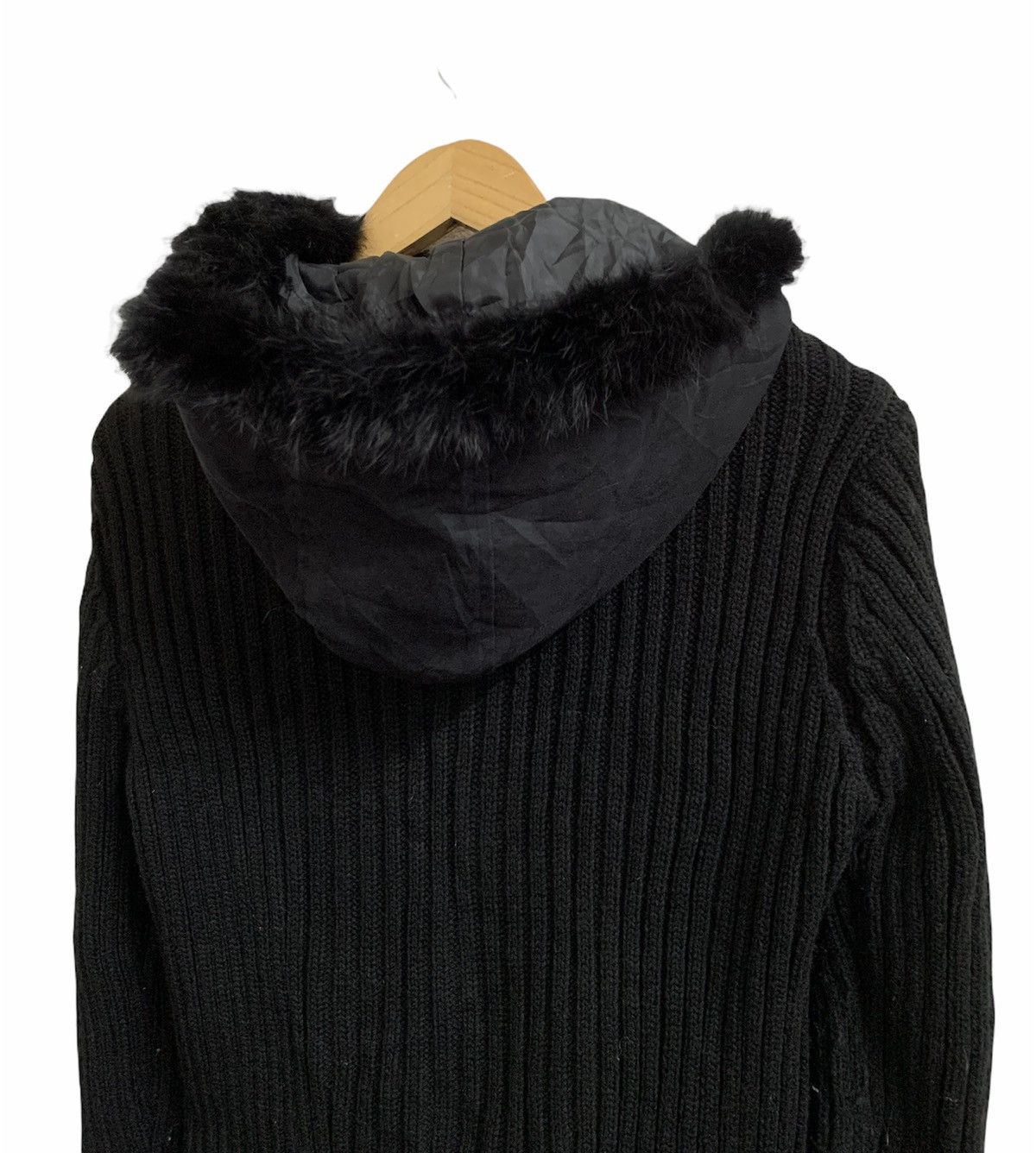 If Six Was Nine ⚡️St. Chris Crop Knit Fur Hoodie Jacket Size S / US 4 / IT 40 - 10 Thumbnail