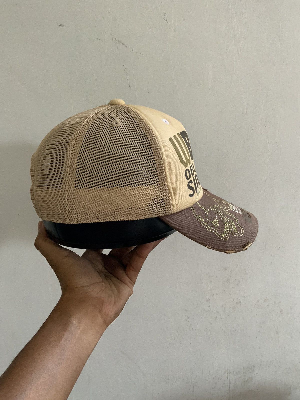 Japanese Brand Obligation Sincerity Distressed Trucker Hat Cap Size ONE SIZE - 5 Thumbnail
