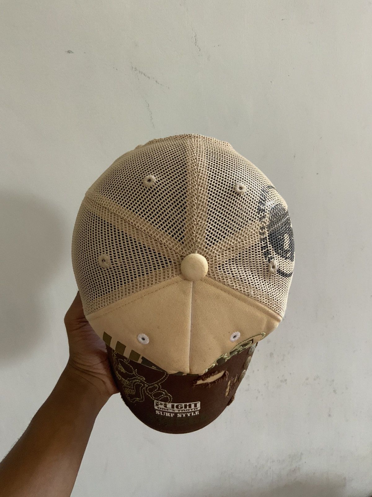 Japanese Brand Obligation Sincerity Distressed Trucker Hat Cap Size ONE SIZE - 7 Thumbnail