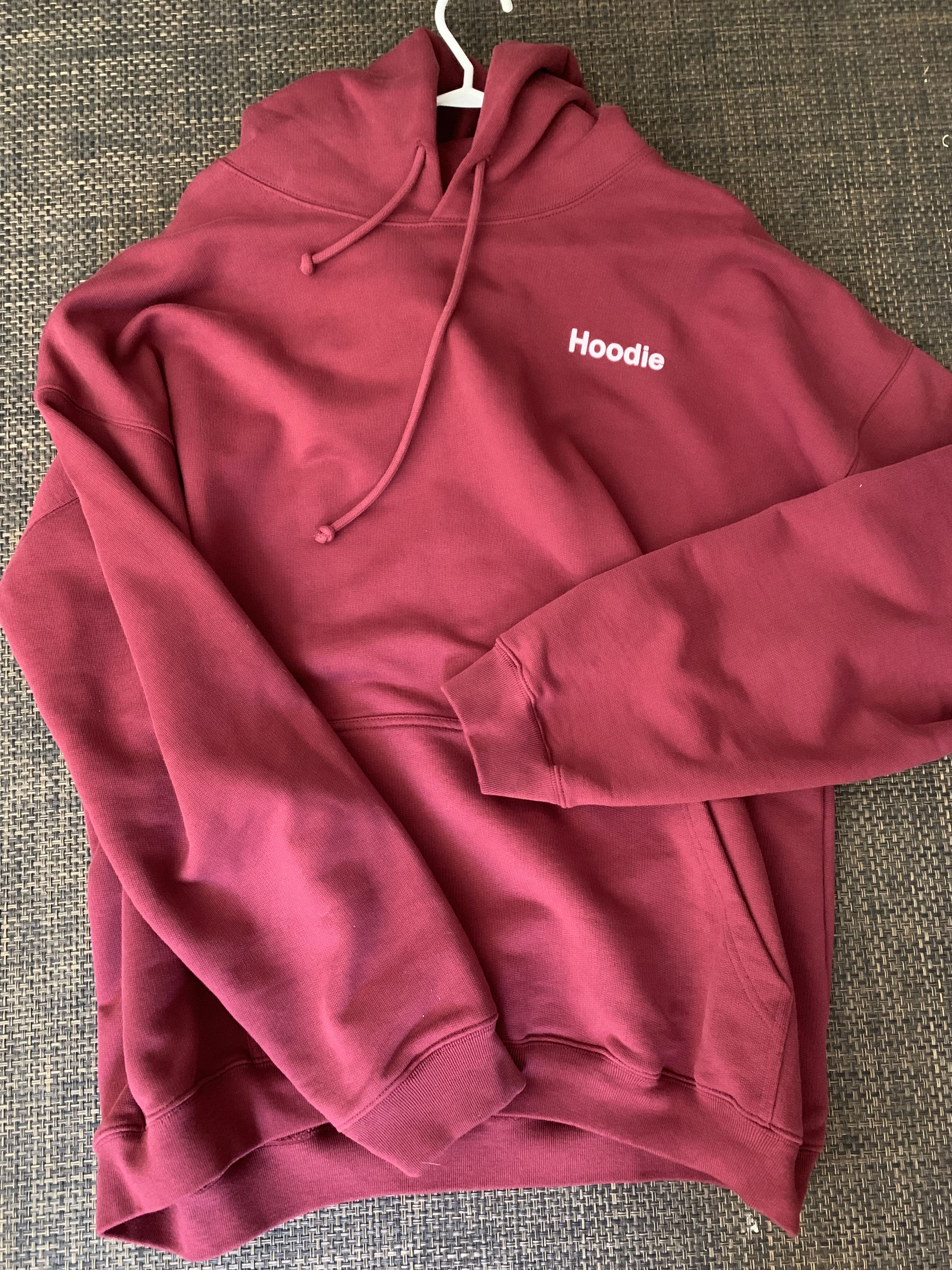 image of Vetements Definition Hoodie in Burgandy, Men's (Size Large)