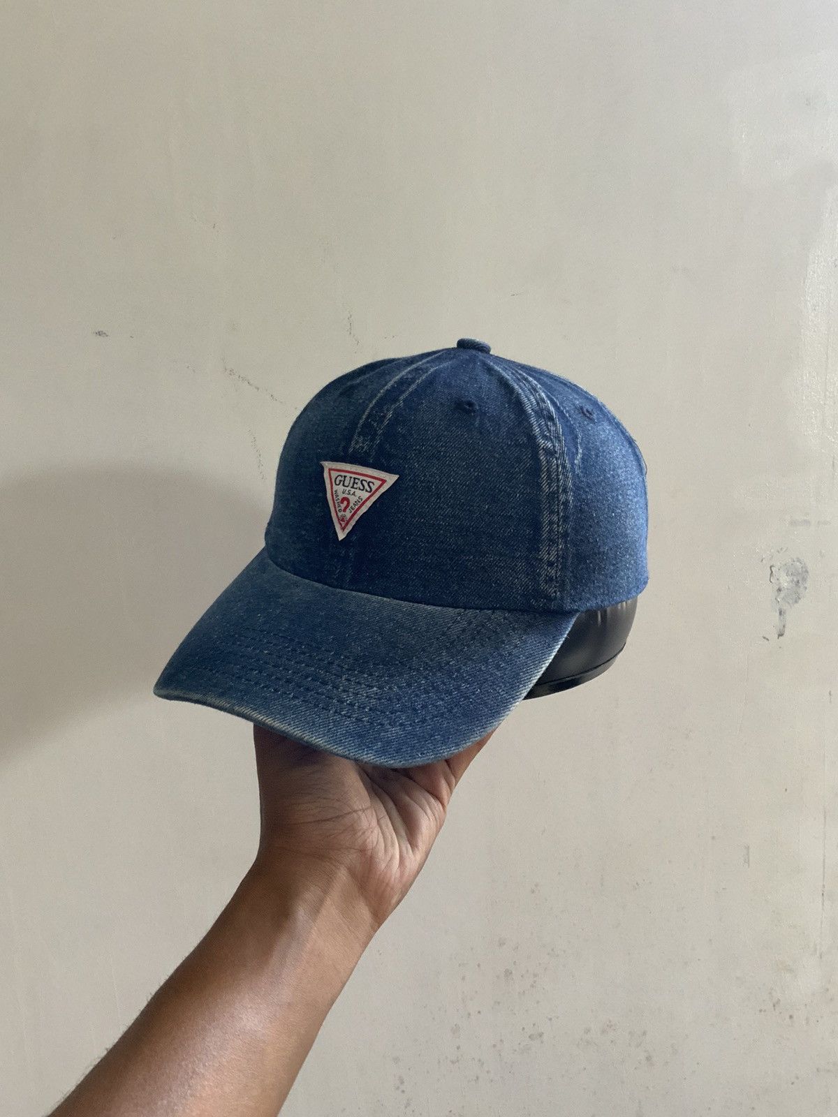 Guess Guess Light Wash Fade Denim Hat Cap Size ONE SIZE - 2 Thumbnail