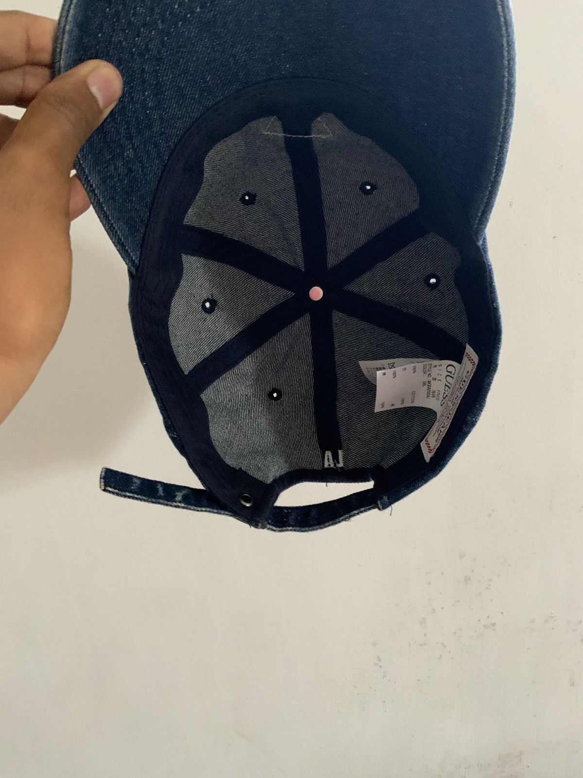 Guess Guess Light Wash Fade Denim Hat Cap Size ONE SIZE - 10 Thumbnail