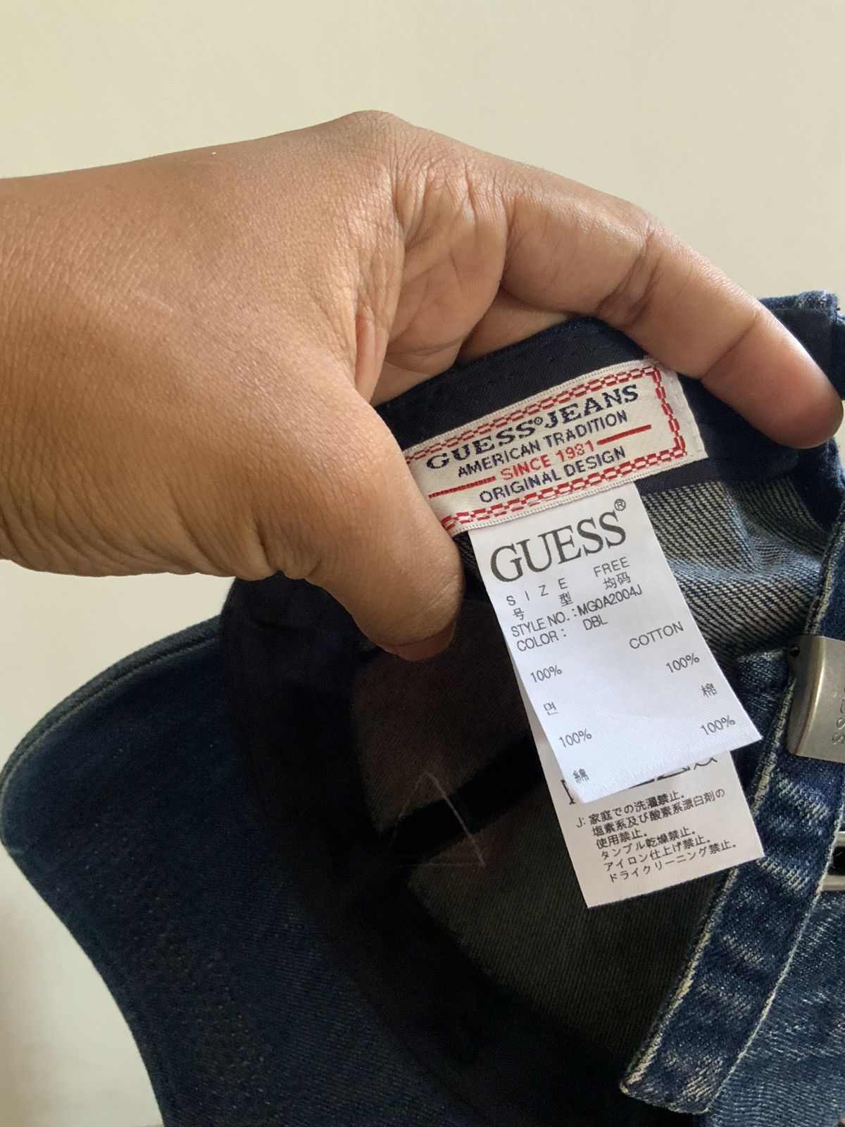 Guess Guess Light Wash Fade Denim Hat Cap Size ONE SIZE - 15 Thumbnail