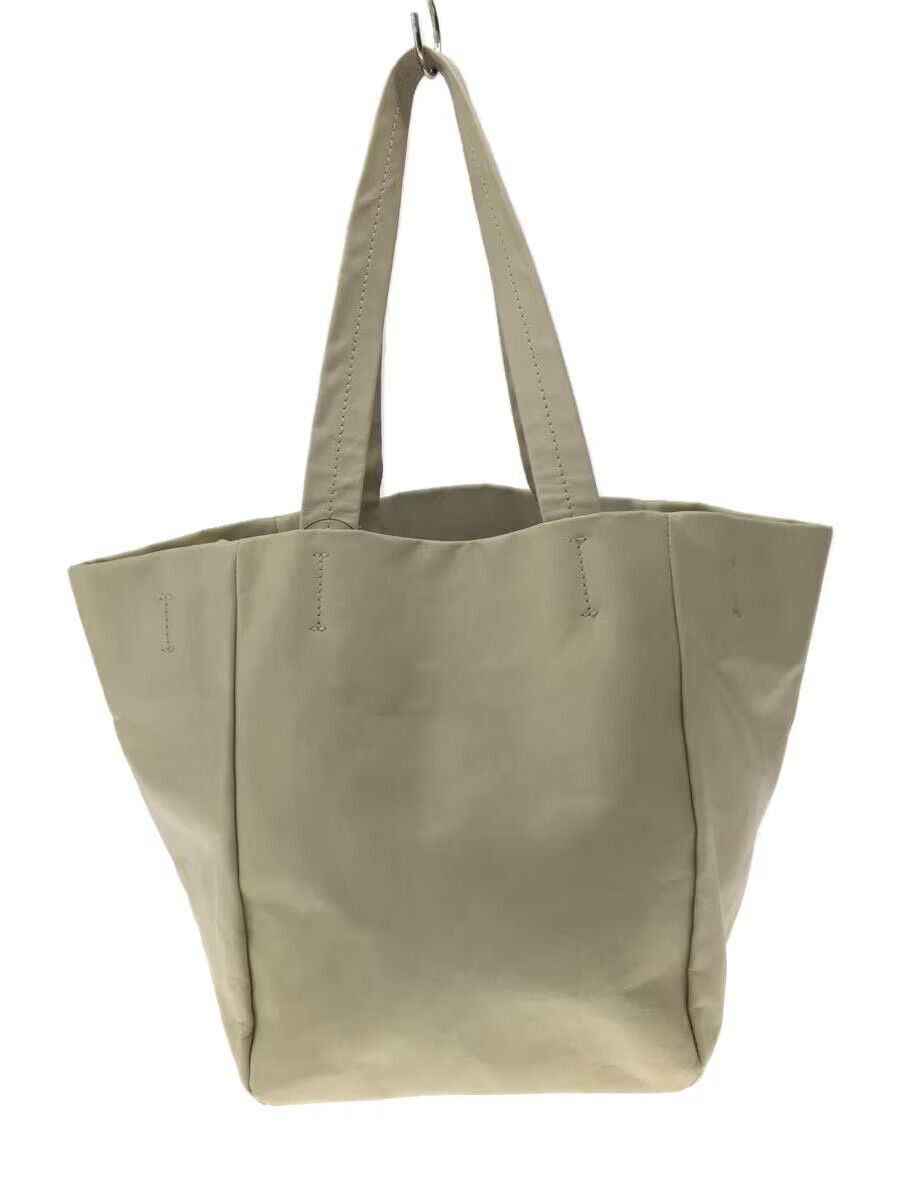 Pre-owned Yohji Yamamoto X Ys Yamamoto Leather Stitch Tote Bag In Beige
