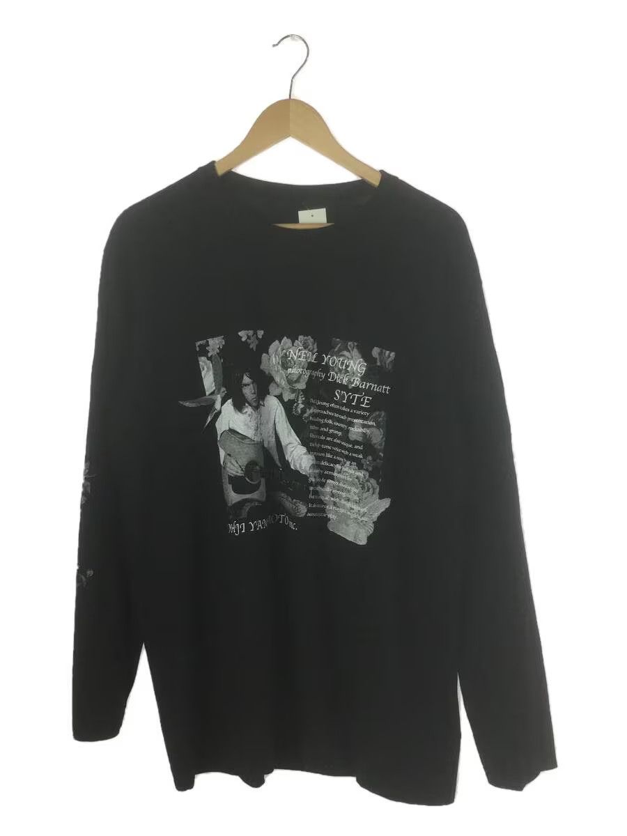 image of Yohji Yamamoto Neil Young Long Sleeve Tee in Black, Men's (Size XL)