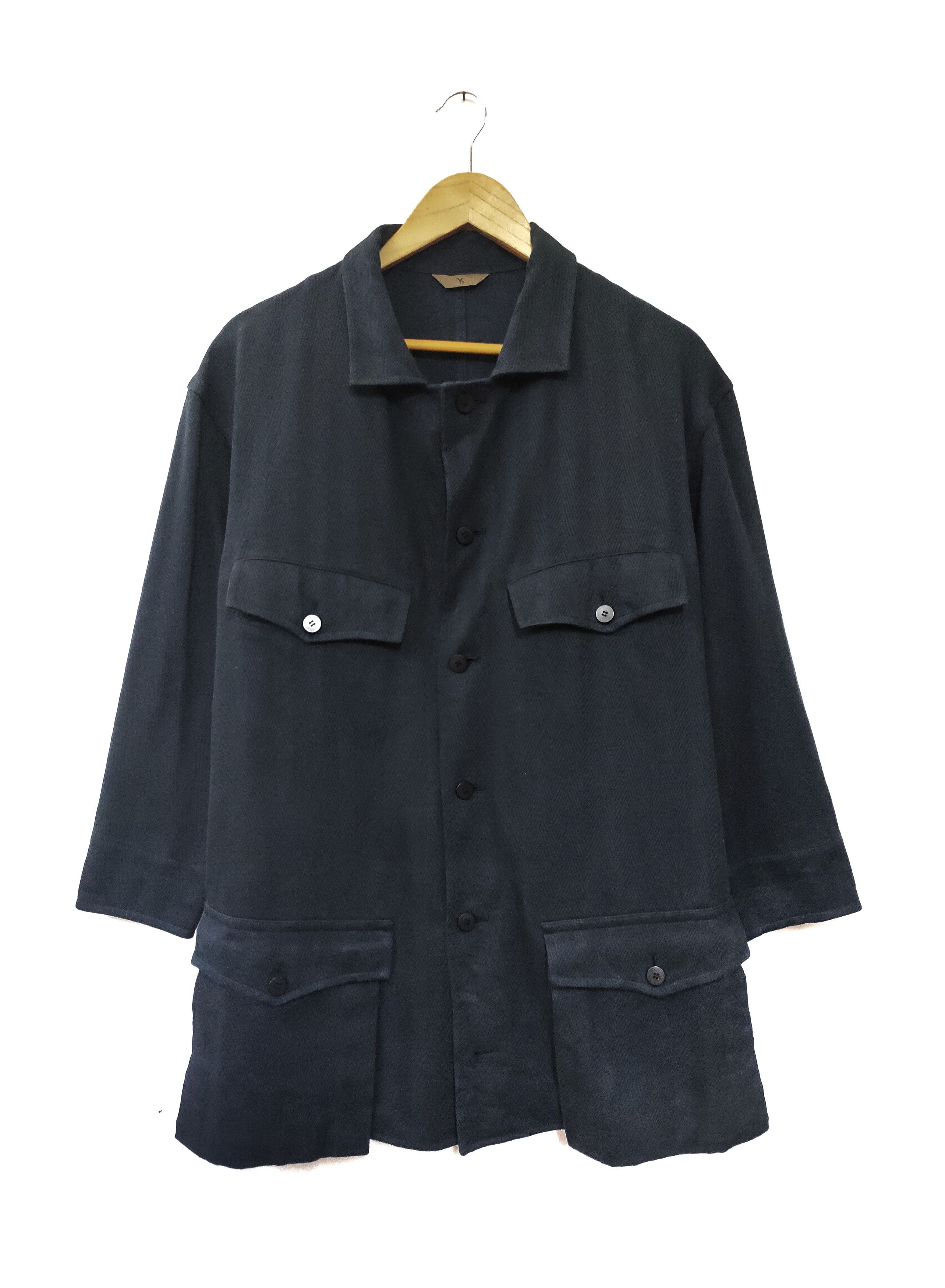 Vintage × Y's × Yohji Yamamoto 🔥80s Yohji Yamamoto Belted Back Button Jacket Size L / US 10 / IT 46 - 1 Thumbnail