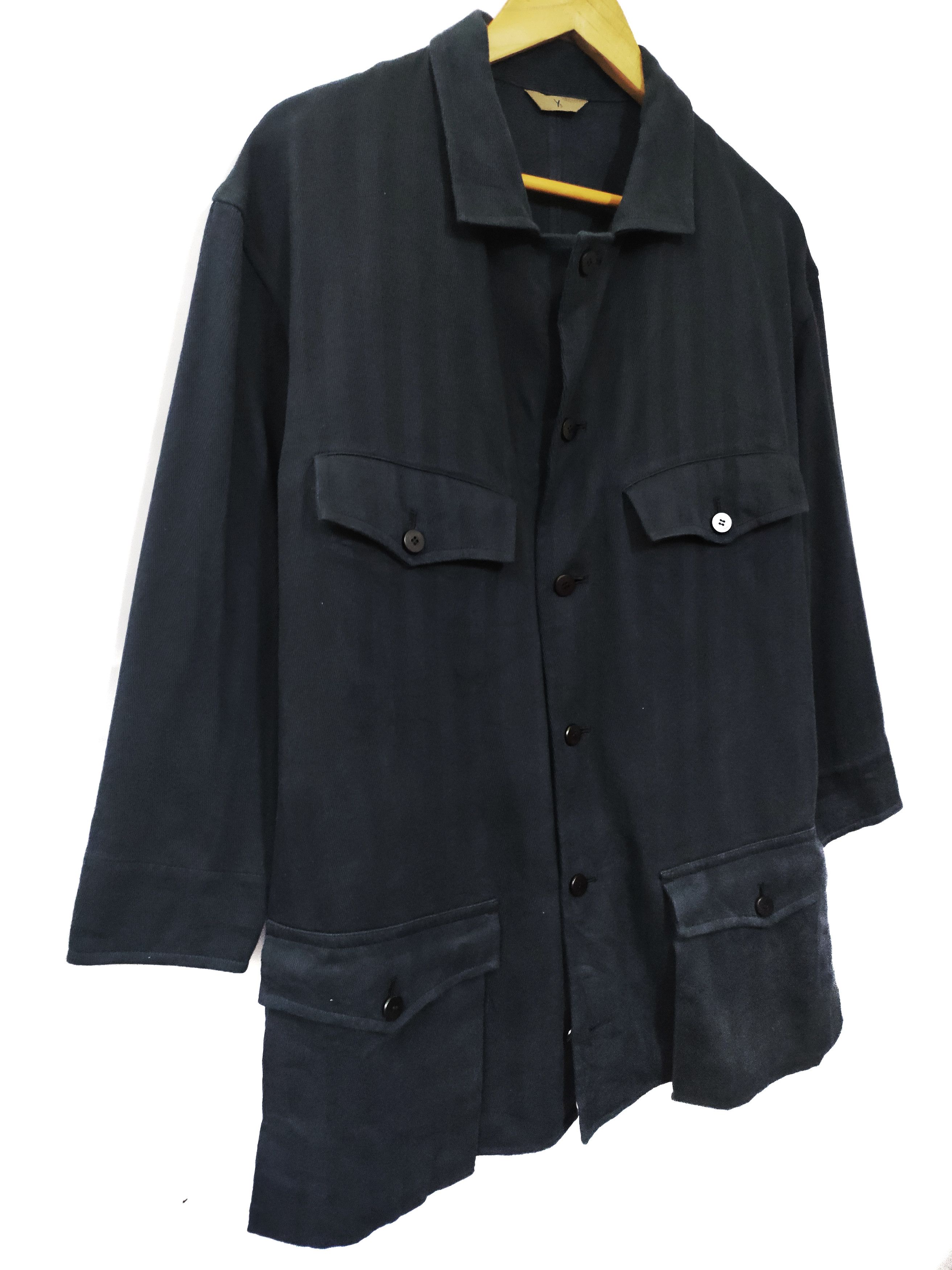 Vintage × Y's × Yohji Yamamoto 🔥80s Yohji Yamamoto Belted Back Button Jacket Size L / US 10 / IT 46 - 2 Thumbnail