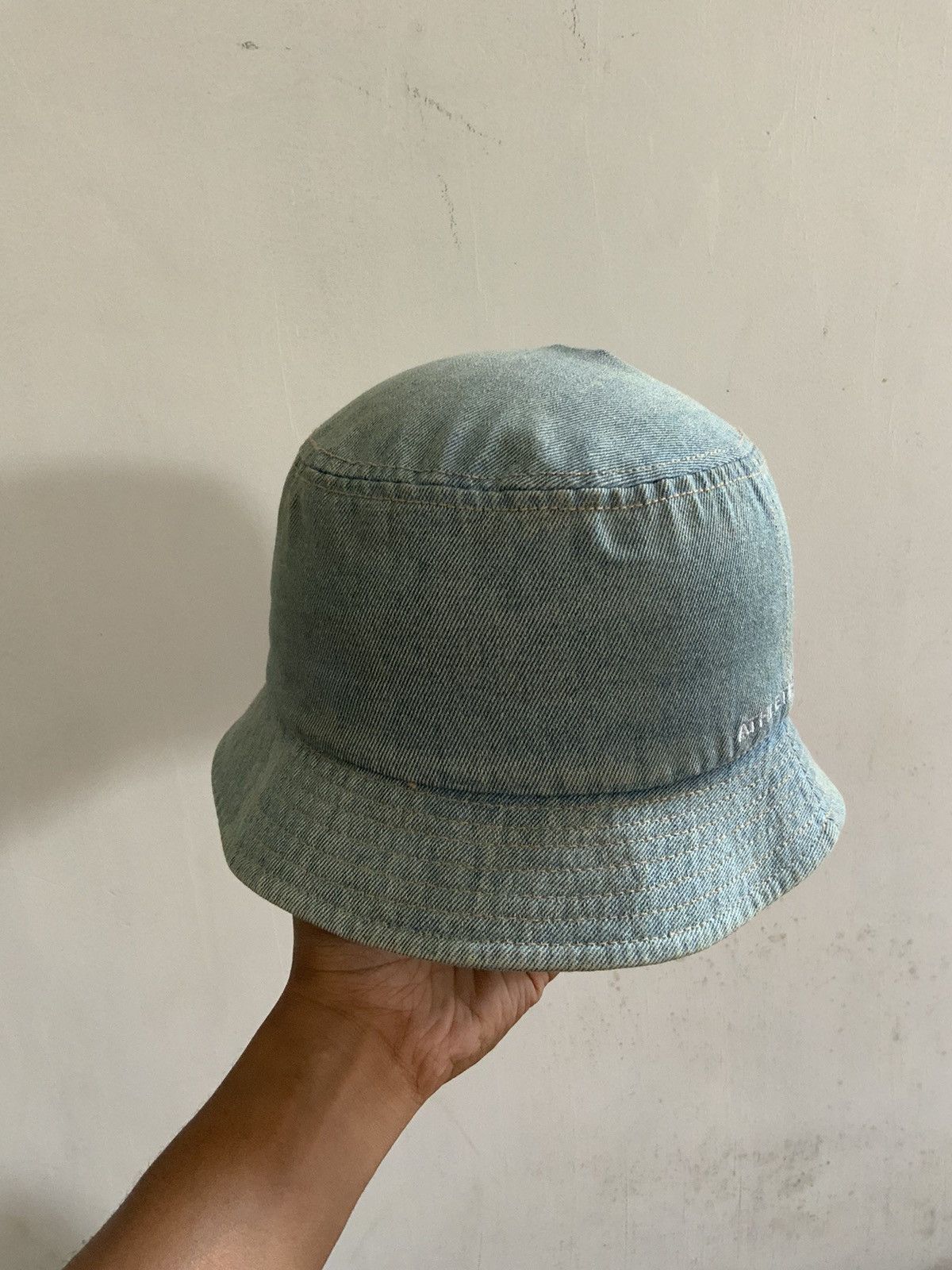 Denime Athletic Works Spellout Denim Light Wash Fade Bucket Hat Size ONE SIZE - 5 Thumbnail