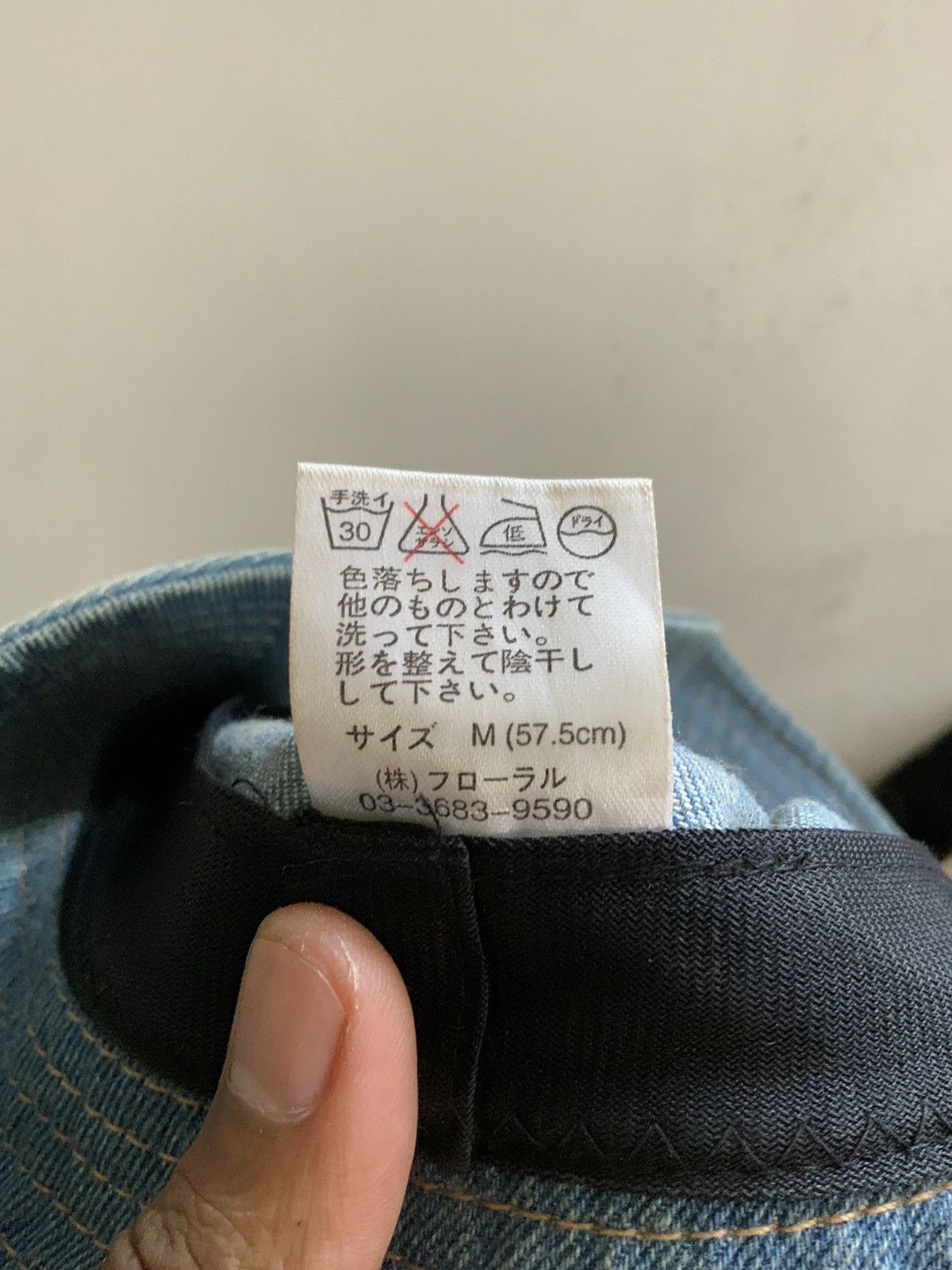 Denime Athletic Works Spellout Denim Light Wash Fade Bucket Hat Size ONE SIZE - 11 Thumbnail