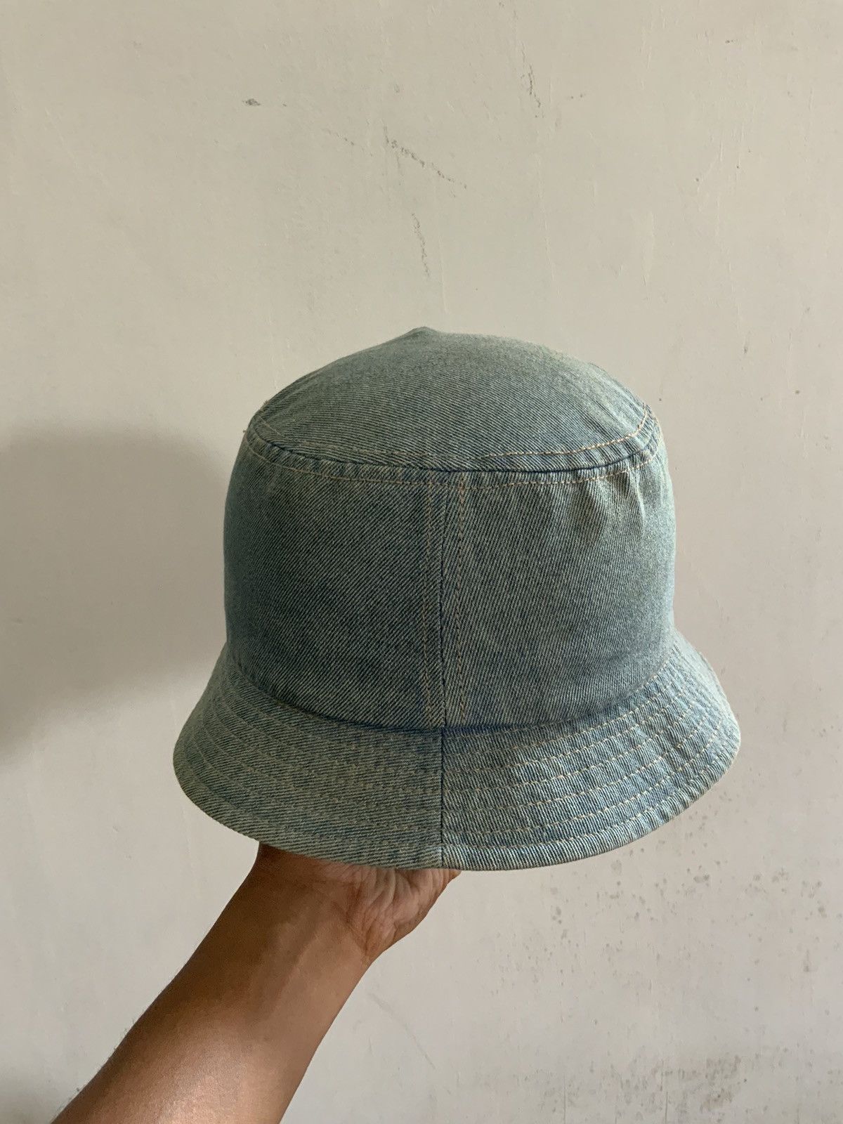 Denime Athletic Works Spellout Denim Light Wash Fade Bucket Hat Size ONE SIZE - 4 Thumbnail