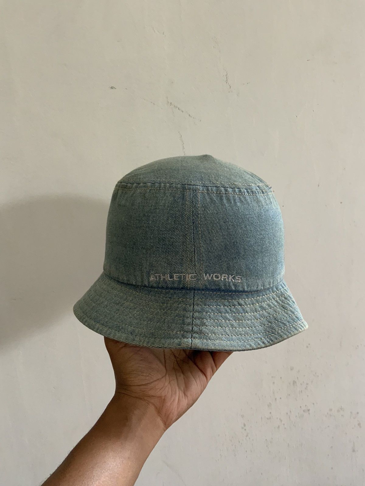 Denime Athletic Works Spellout Denim Light Wash Fade Bucket Hat Size ONE SIZE - 2 Thumbnail