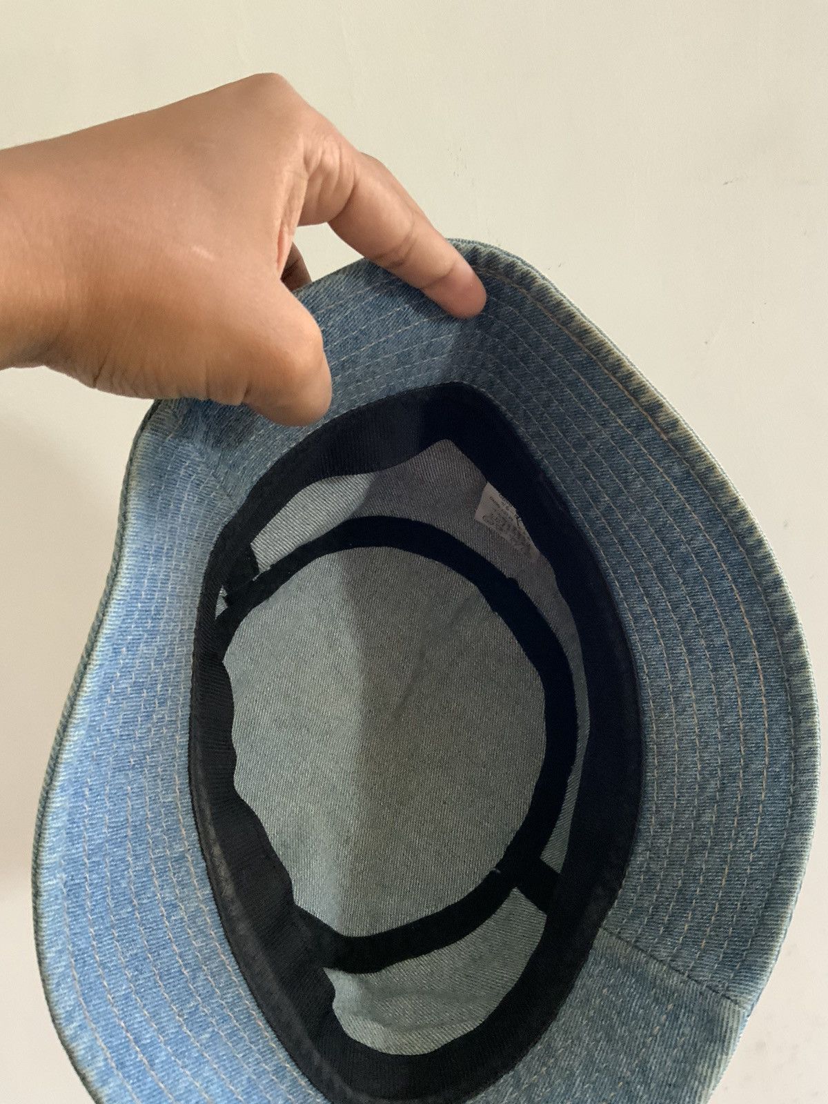 Denime Athletic Works Spellout Denim Light Wash Fade Bucket Hat Size ONE SIZE - 10 Thumbnail
