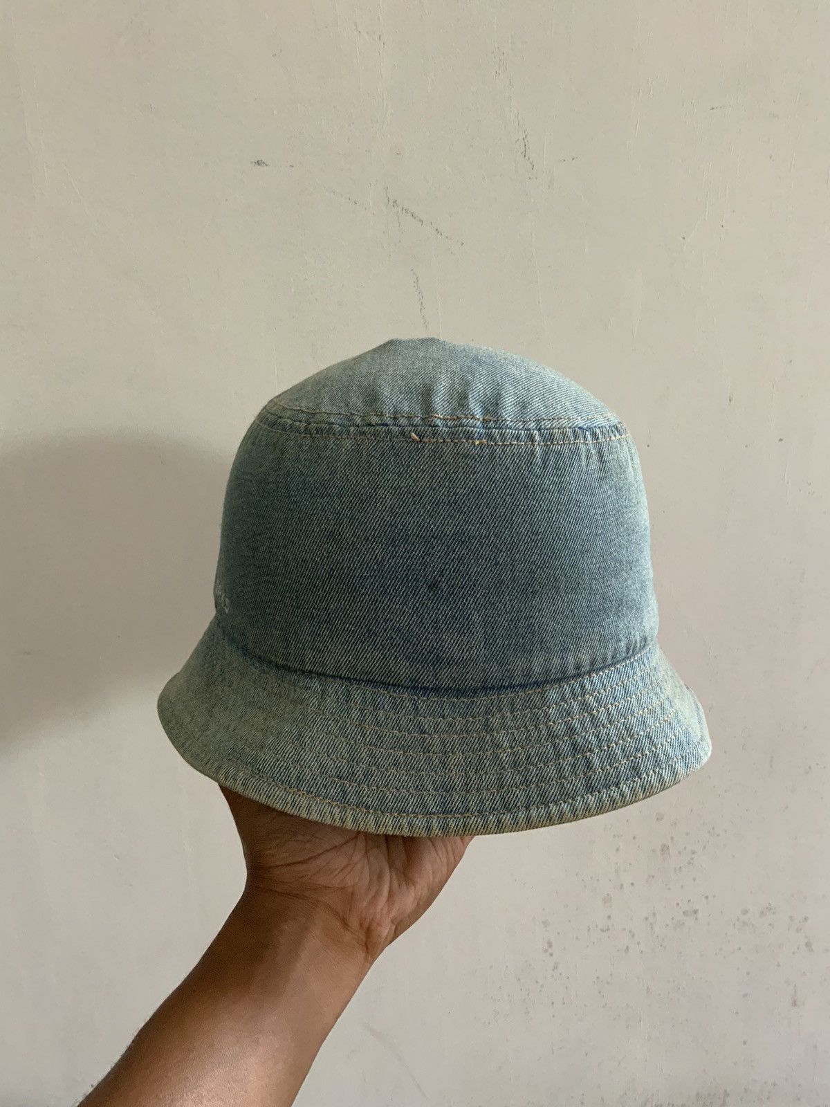 Denime Athletic Works Spellout Denim Light Wash Fade Bucket Hat Size ONE SIZE - 3 Thumbnail