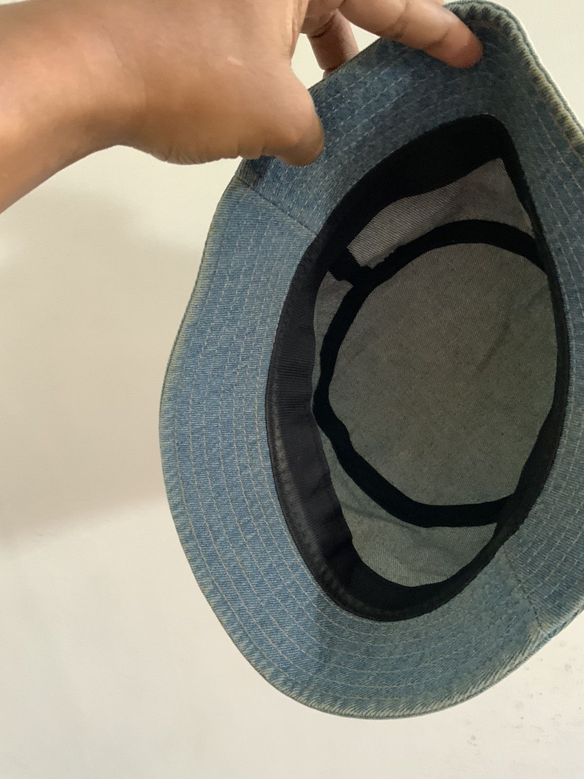 Denime Athletic Works Spellout Denim Light Wash Fade Bucket Hat Size ONE SIZE - 9 Thumbnail