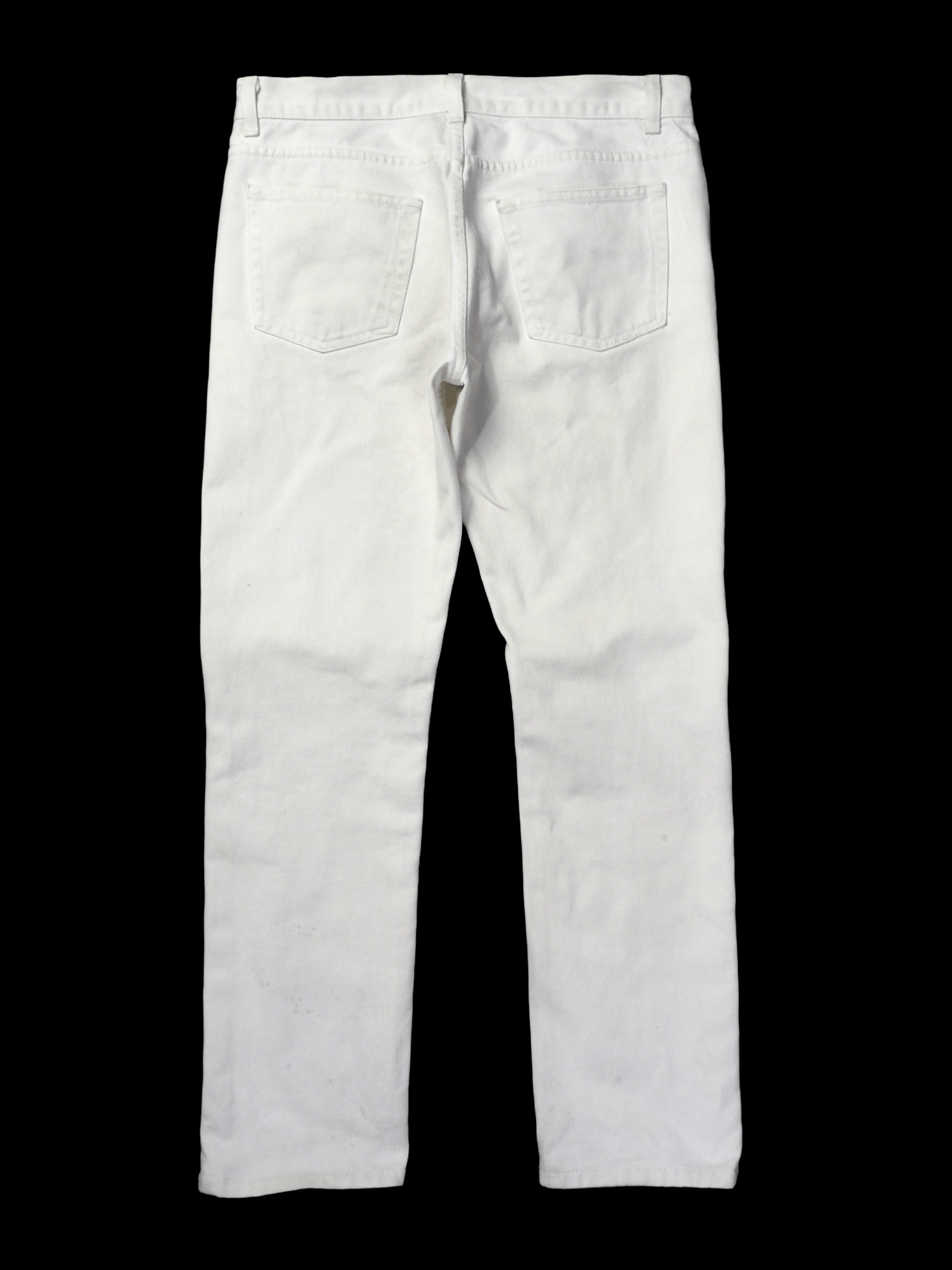 Helmut Lang S/S 99 Archive White Overprinted Demim Size US 31 - 9 Thumbnail