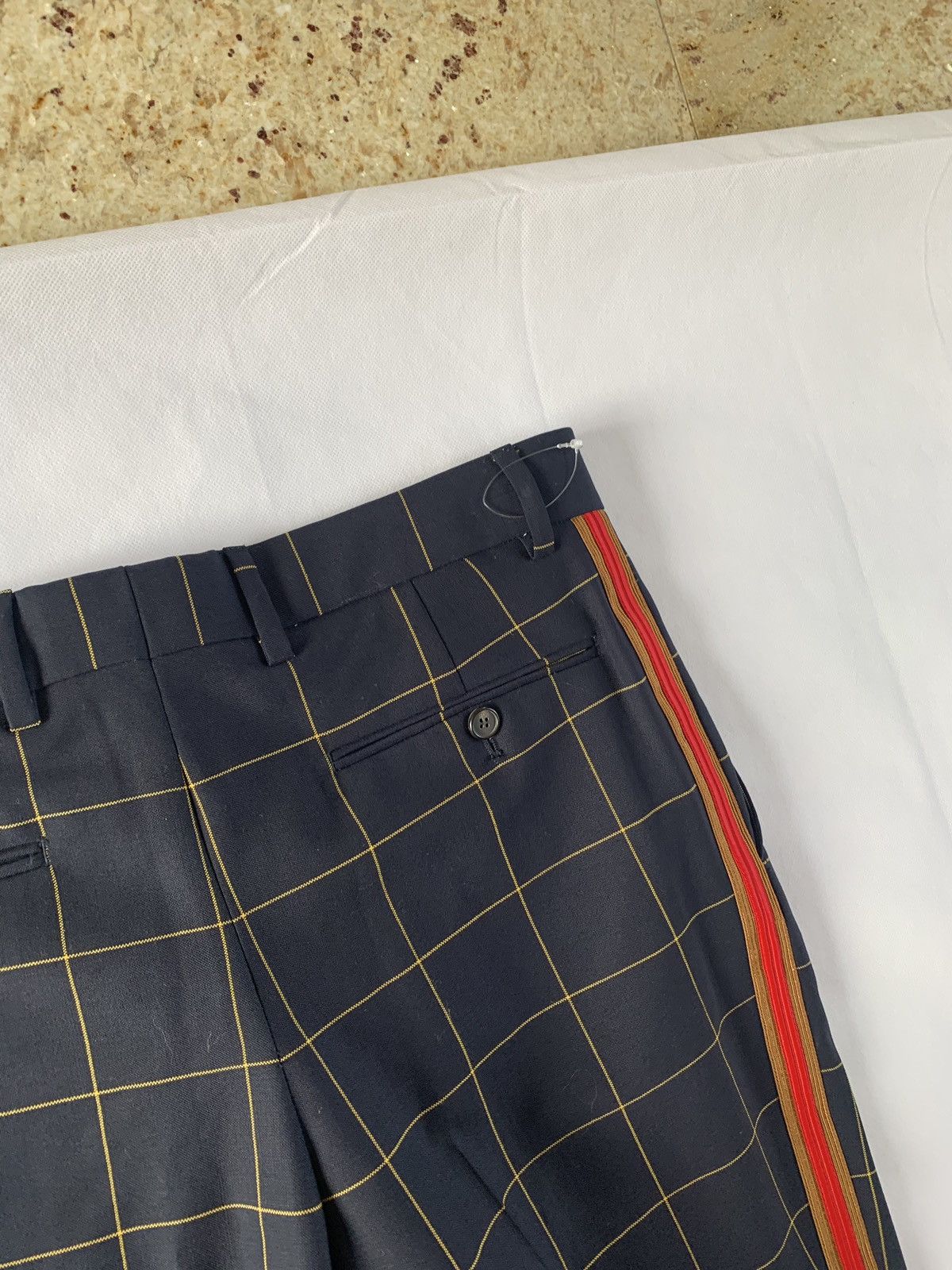 Calvin Klein 205W39NYC Window Pane Check Pants in Navy Size US 32 / EU 48 - 11 Thumbnail