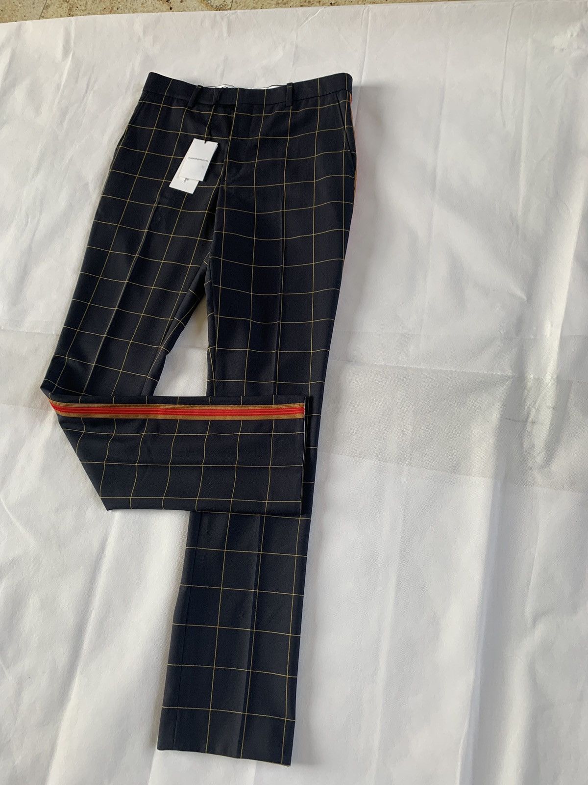 Calvin Klein 205W39NYC Window Pane Check Pants in Navy Size US 32 / EU 48 - 1 Thumbnail