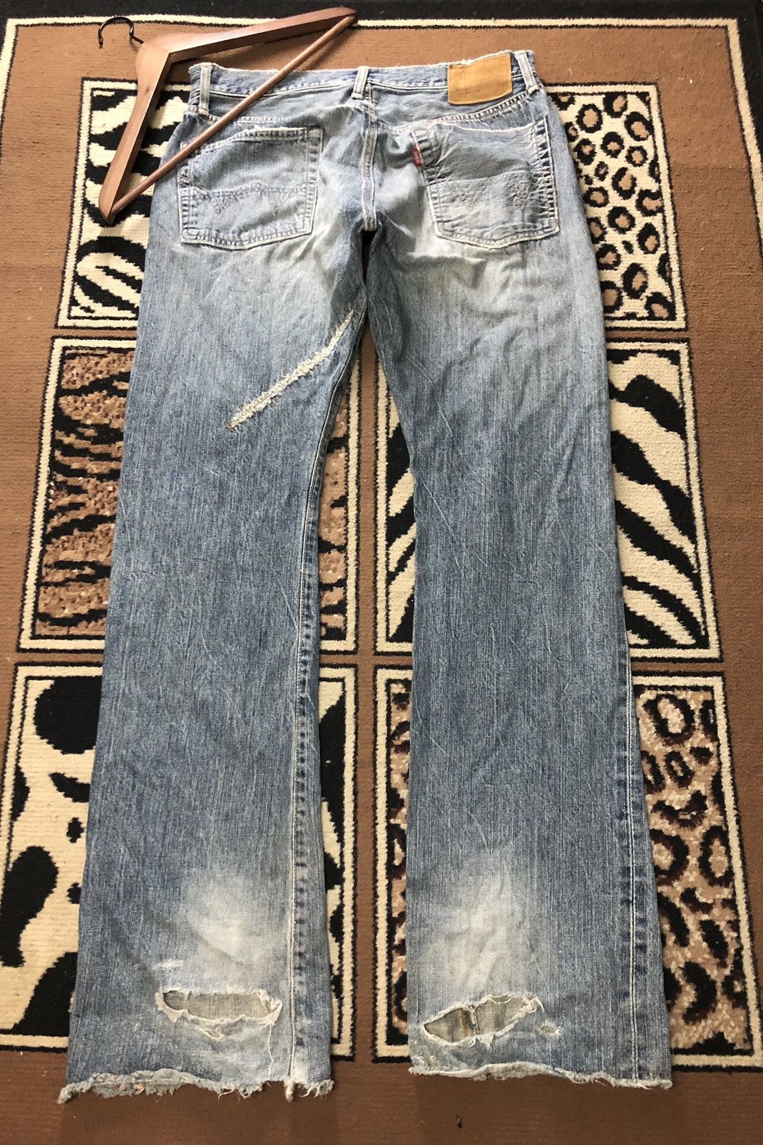 Edwin × Vintage VINTAGE SELVEDGE EDWIN BLUE WASH DISTRESSED DENIM Size US 33 - 9 Thumbnail