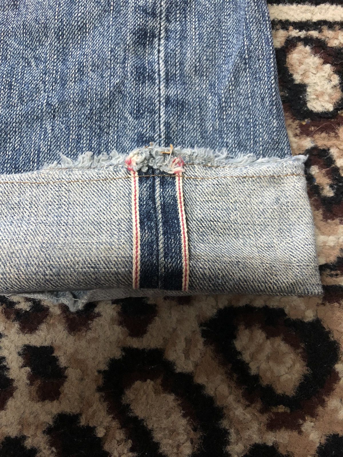 Edwin × Vintage VINTAGE SELVEDGE EDWIN BLUE WASH DISTRESSED DENIM Size US 33 - 3 Thumbnail