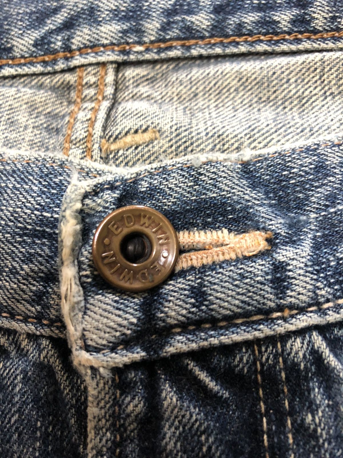 Edwin × Vintage VINTAGE SELVEDGE EDWIN BLUE WASH DISTRESSED DENIM Size US 33 - 5 Thumbnail
