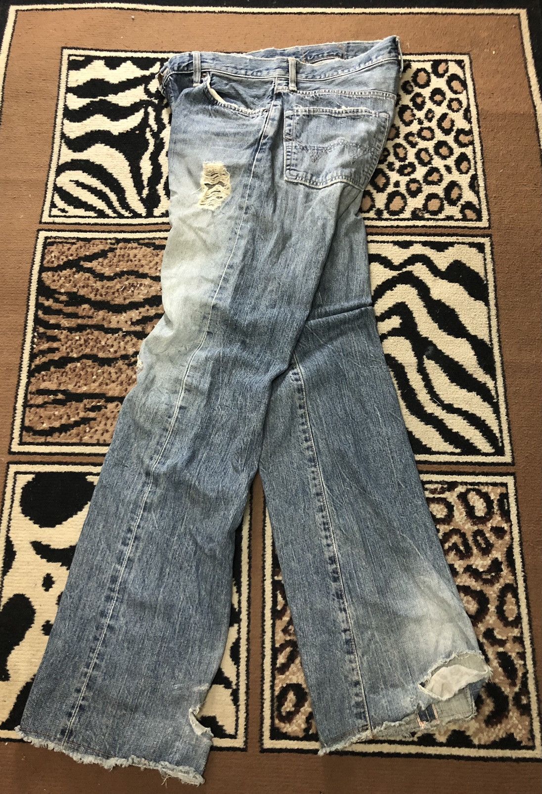 Edwin × Vintage VINTAGE SELVEDGE EDWIN BLUE WASH DISTRESSED DENIM Size US 33 - 13 Thumbnail