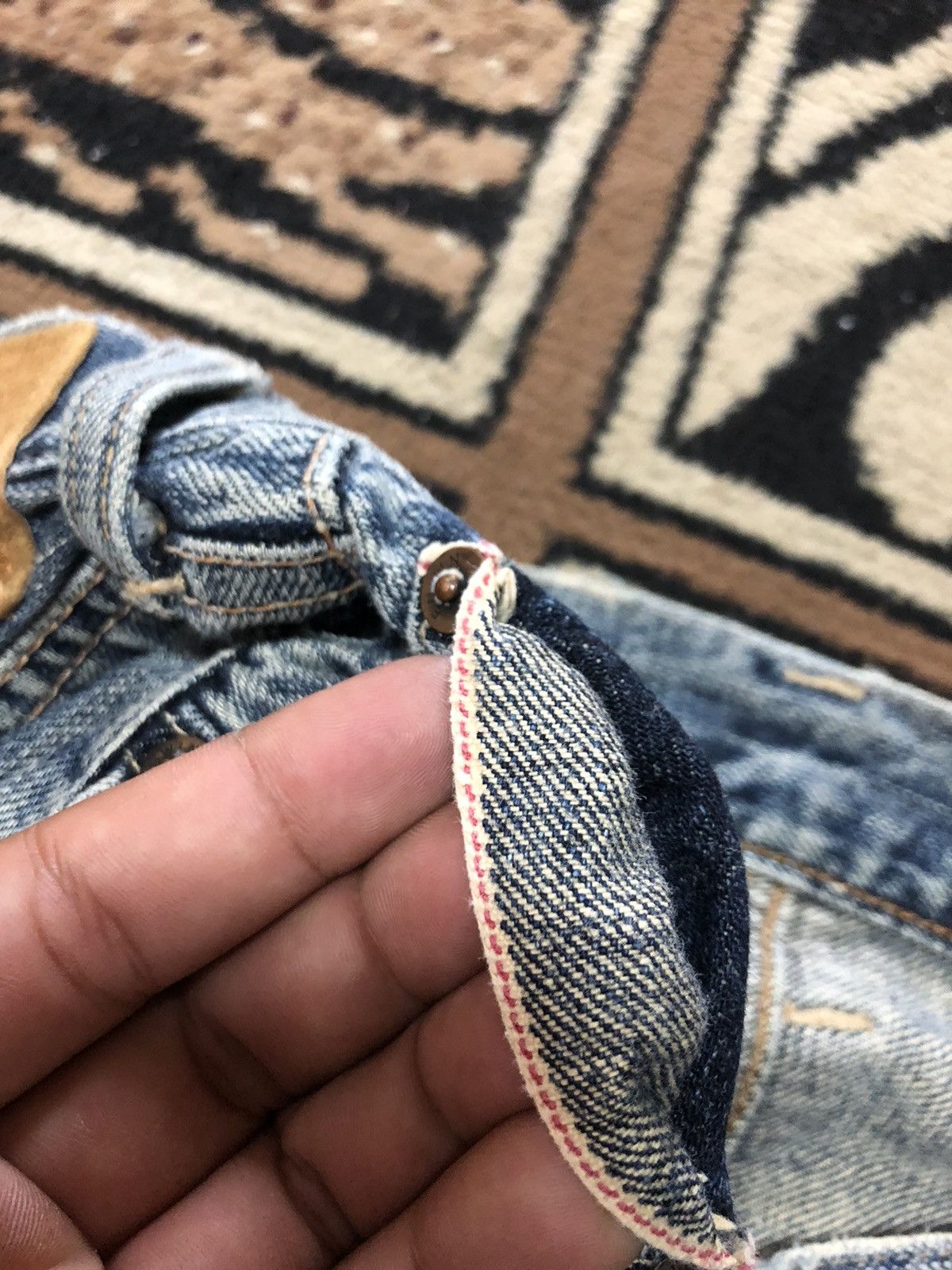 Edwin × Vintage VINTAGE SELVEDGE EDWIN BLUE WASH DISTRESSED DENIM Size US 33 - 4 Thumbnail