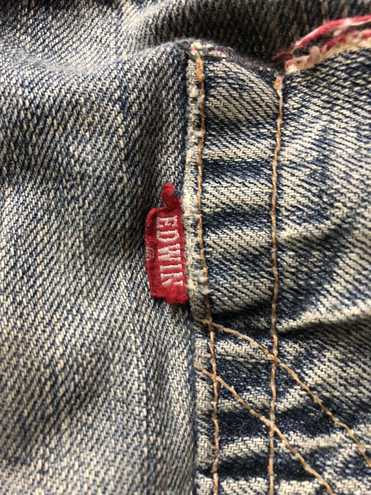 Edwin × Vintage VINTAGE SELVEDGE EDWIN BLUE WASH DISTRESSED DENIM Size US 33 - 11 Thumbnail