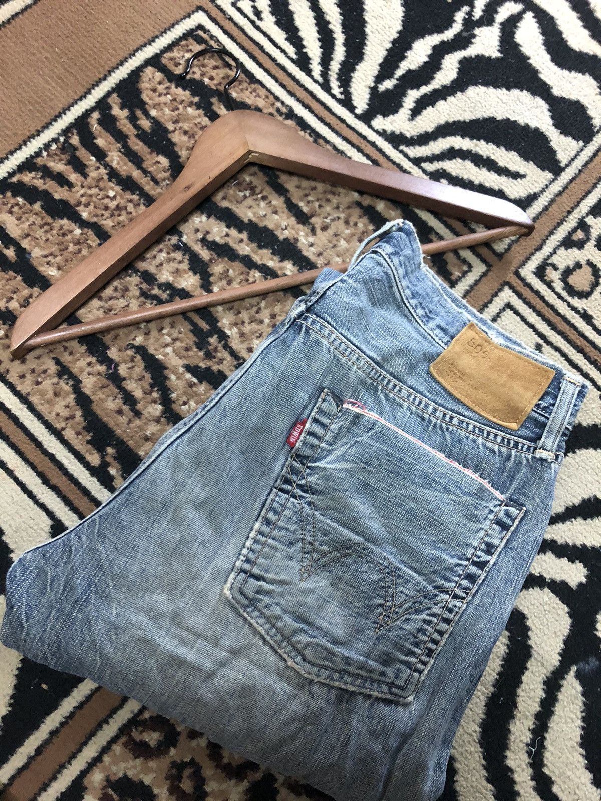 Edwin × Vintage VINTAGE SELVEDGE EDWIN BLUE WASH DISTRESSED DENIM Size US 33 - 18 Thumbnail