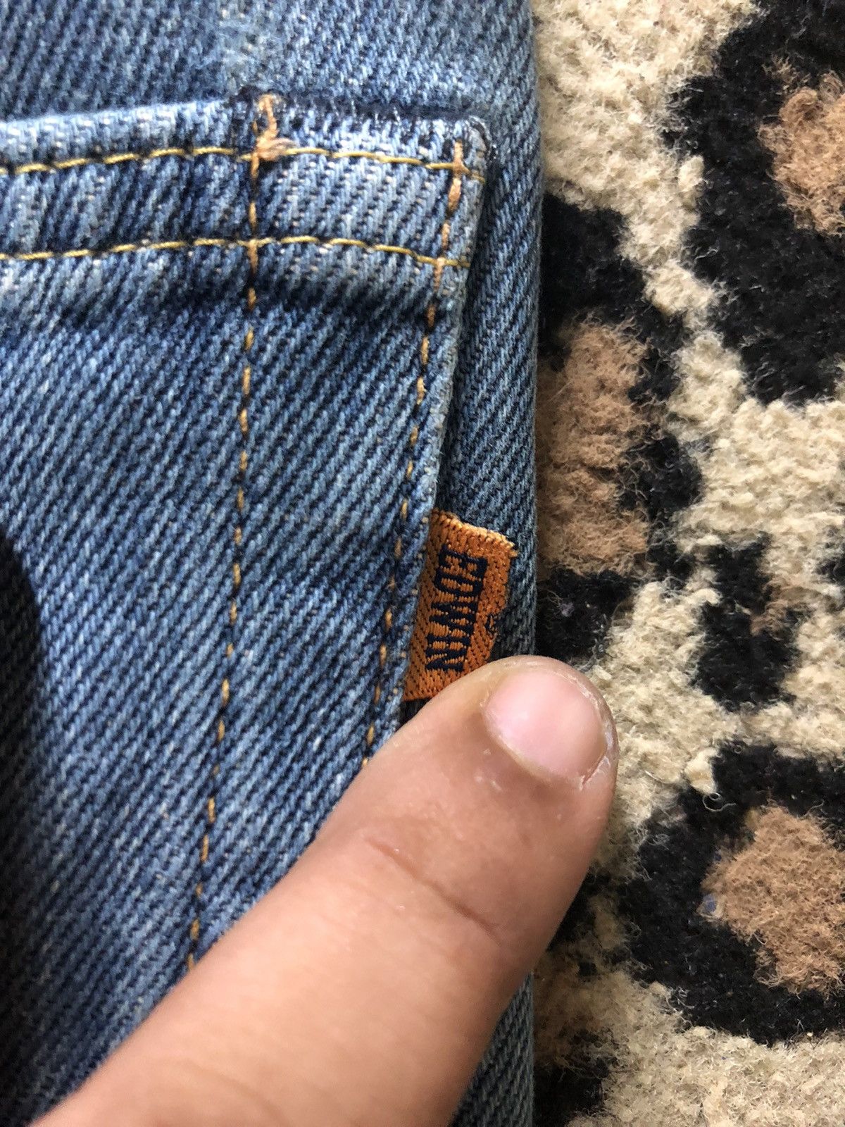 Edwin × Salvage × Vintage VINTAGE SELVEDGE EDWIN 505zx BLUE WASH DISTRESSED DENIM Size US 28 / EU 44 - 12 Thumbnail