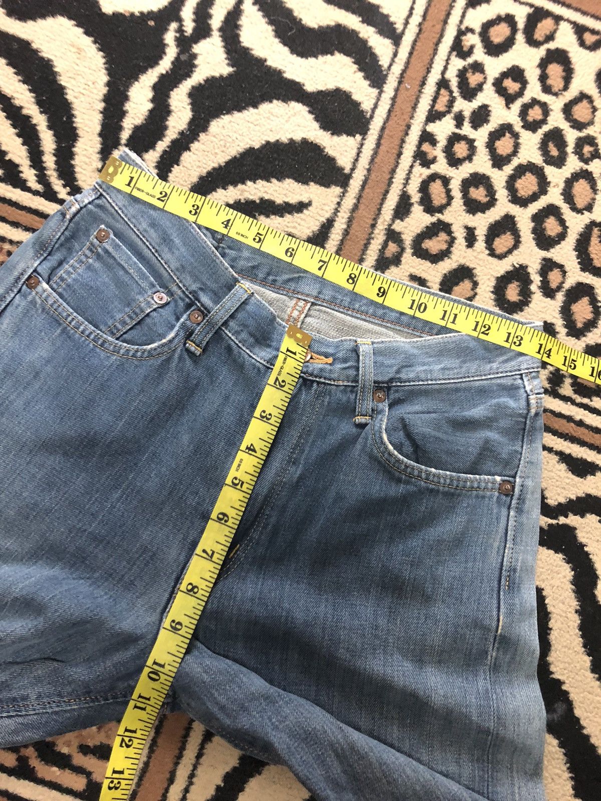 Edwin × Salvage × Vintage VINTAGE SELVEDGE EDWIN 505zx BLUE WASH DISTRESSED DENIM Size US 28 / EU 44 - 15 Thumbnail