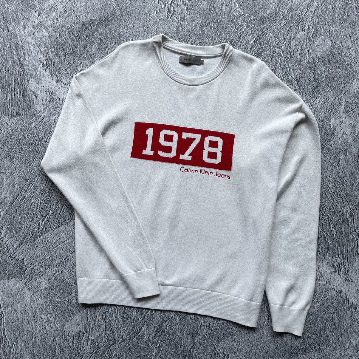 Calvin Klein Sweatshirt Oversized White Size: L