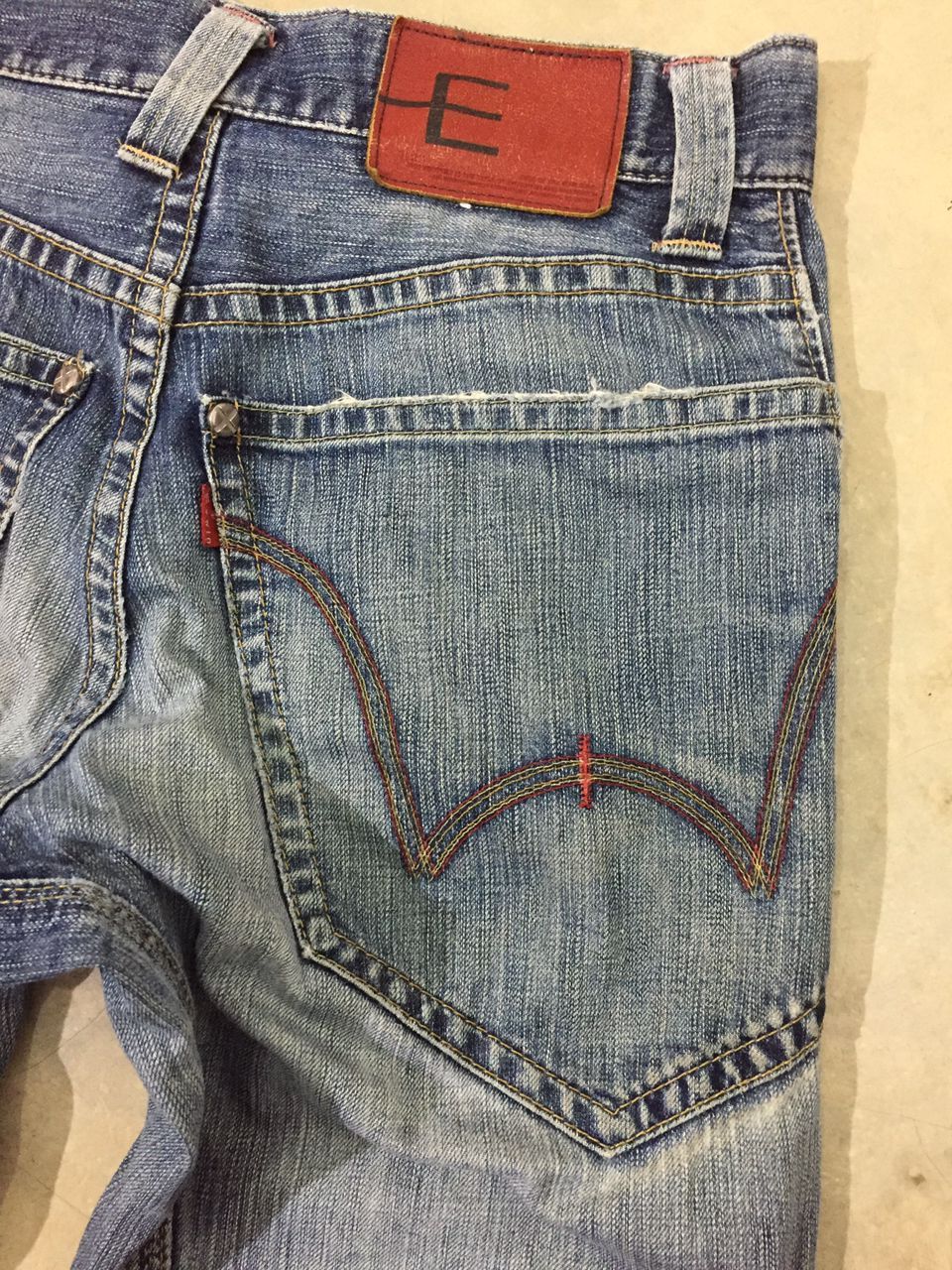 Edwin × Japanese Brand Edwin E Function big rear pocket distressed denim Size US 30 / EU 46 - 16 Thumbnail