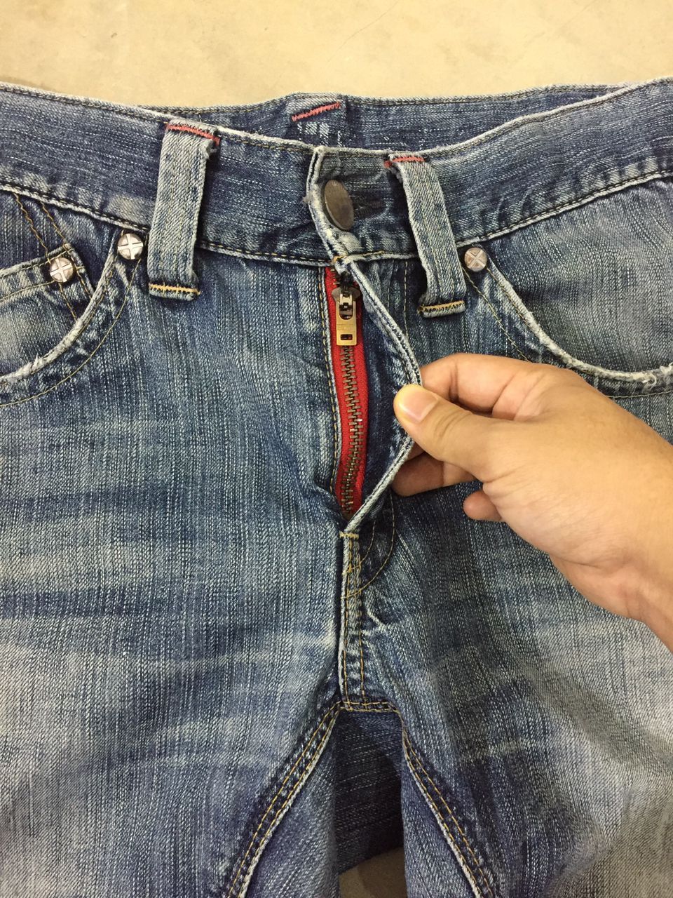 Edwin × Japanese Brand Edwin E Function big rear pocket distressed denim Size US 30 / EU 46 - 8 Thumbnail