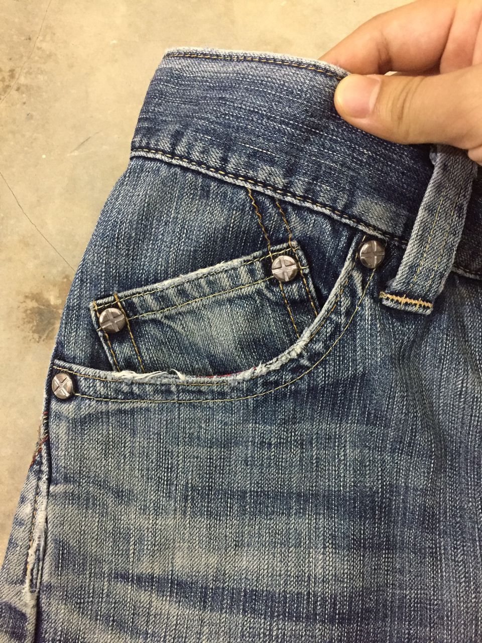 Edwin × Japanese Brand Edwin E Function big rear pocket distressed denim Size US 30 / EU 46 - 6 Thumbnail
