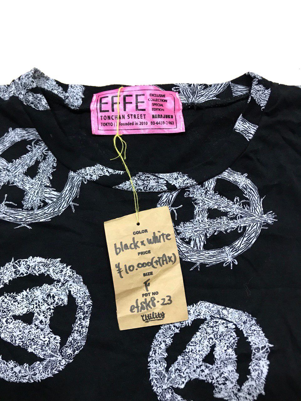 Japanese Brand EFFE とんちゃん Overprinted Anarchy Muslin Shirt Size US M / EU 48-50 / 2 - 3 Thumbnail