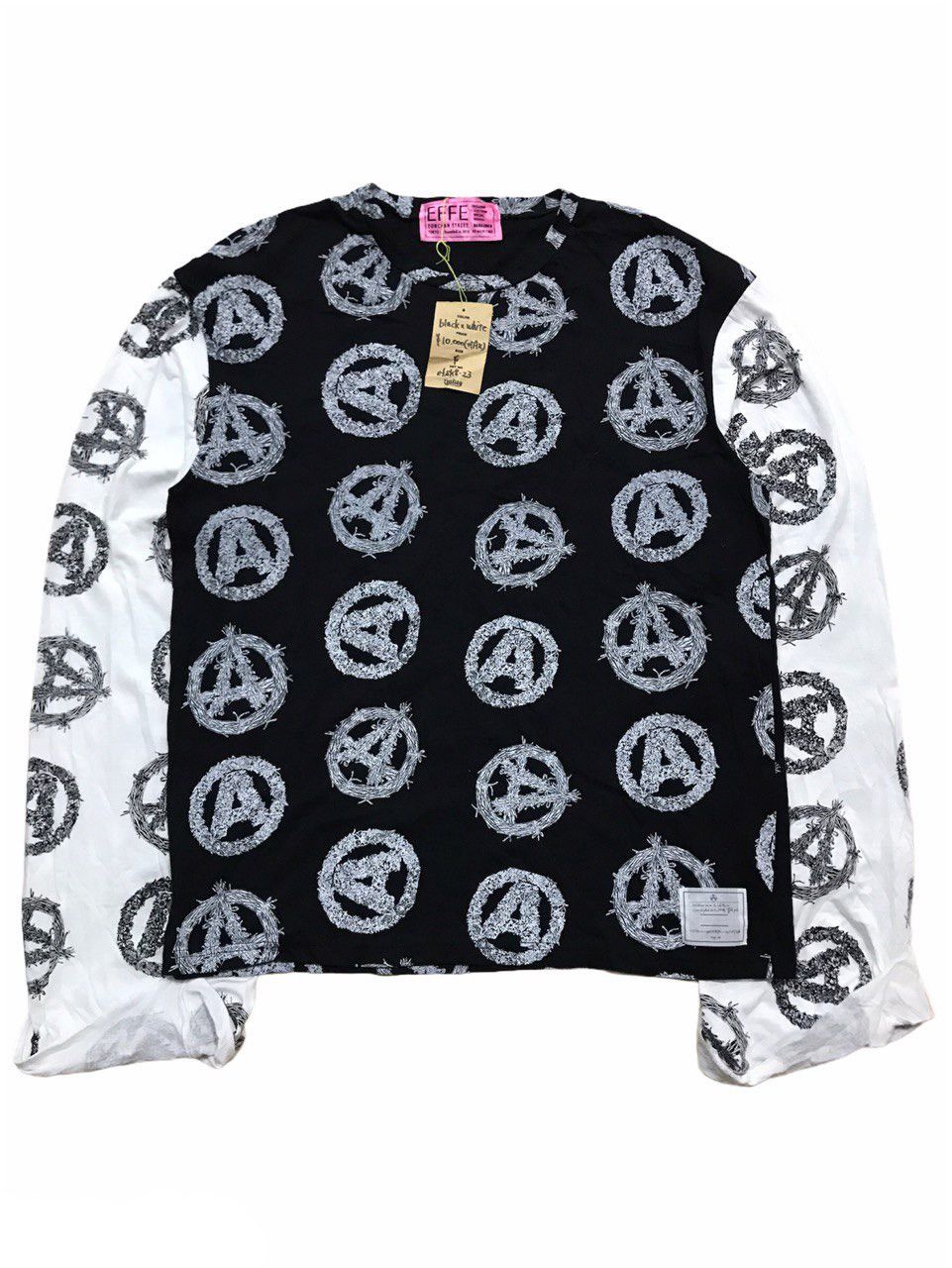Japanese Brand EFFE とんちゃん Overprinted Anarchy Muslin Shirt Size US M / EU 48-50 / 2 - 1 Thumbnail