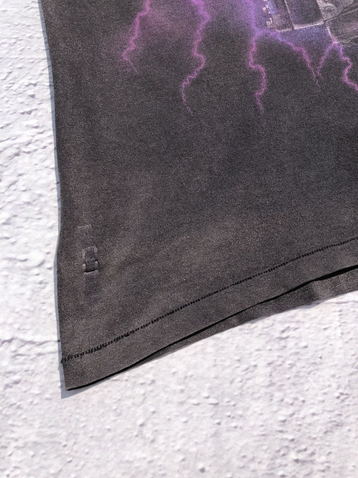 Harley Davidson Vintage 90s American Biker Motor Lightning Faded Black Tee Size US XXL / EU 58 / 5 - 10 Thumbnail