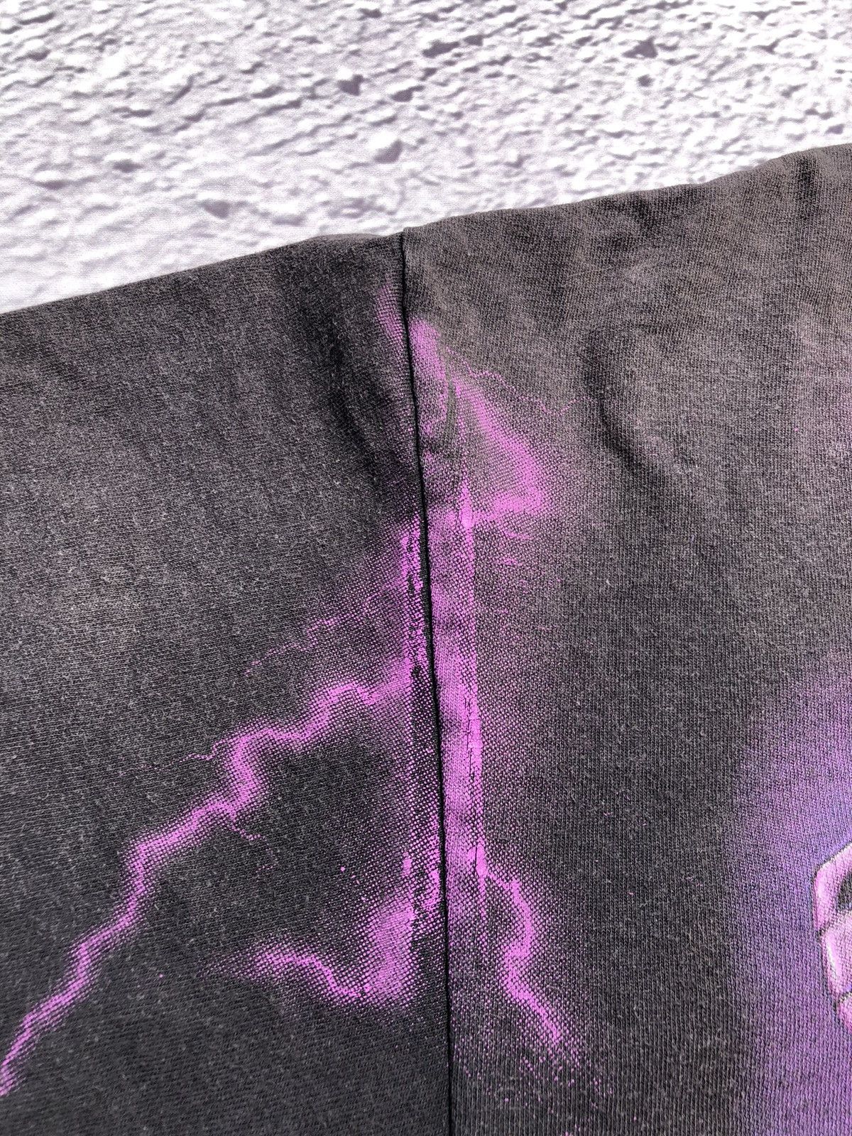 Harley Davidson Vintage 90s American Biker Motor Lightning Faded Black Tee Size US XXL / EU 58 / 5 - 13 Thumbnail