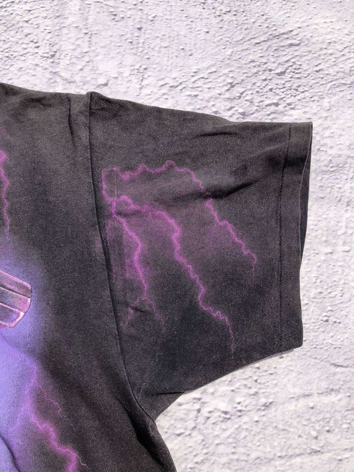 Harley Davidson Vintage 90s American Biker Motor Lightning Faded Black Tee Size US XXL / EU 58 / 5 - 11 Thumbnail