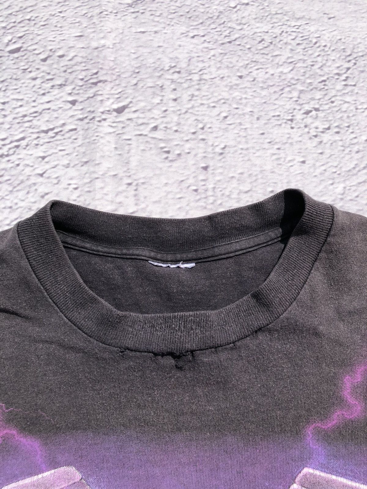 Harley Davidson Vintage 90s American Biker Motor Lightning Faded Black Tee Size US XXL / EU 58 / 5 - 14 Thumbnail