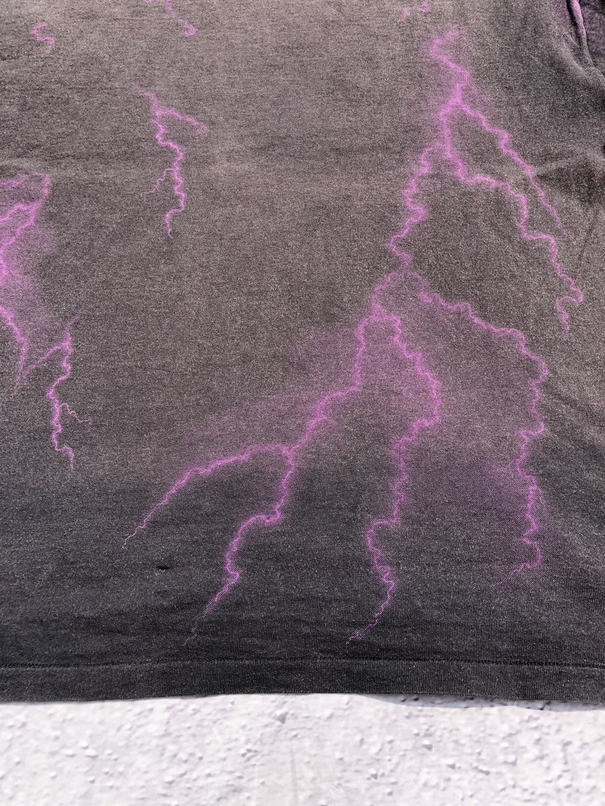 Harley Davidson Vintage 90s American Biker Motor Lightning Faded Black Tee Size US XXL / EU 58 / 5 - 18 Thumbnail