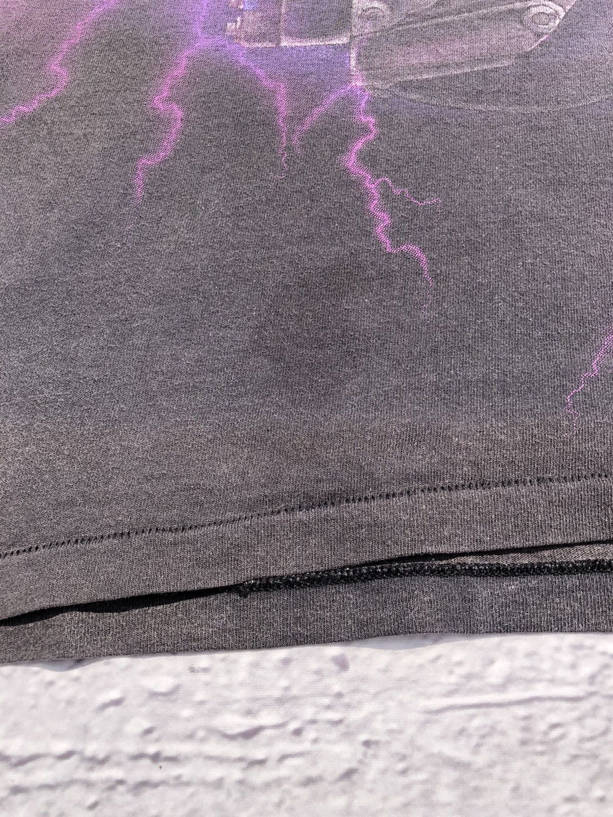 Harley Davidson Vintage 90s American Biker Motor Lightning Faded Black Tee Size US XXL / EU 58 / 5 - 8 Thumbnail
